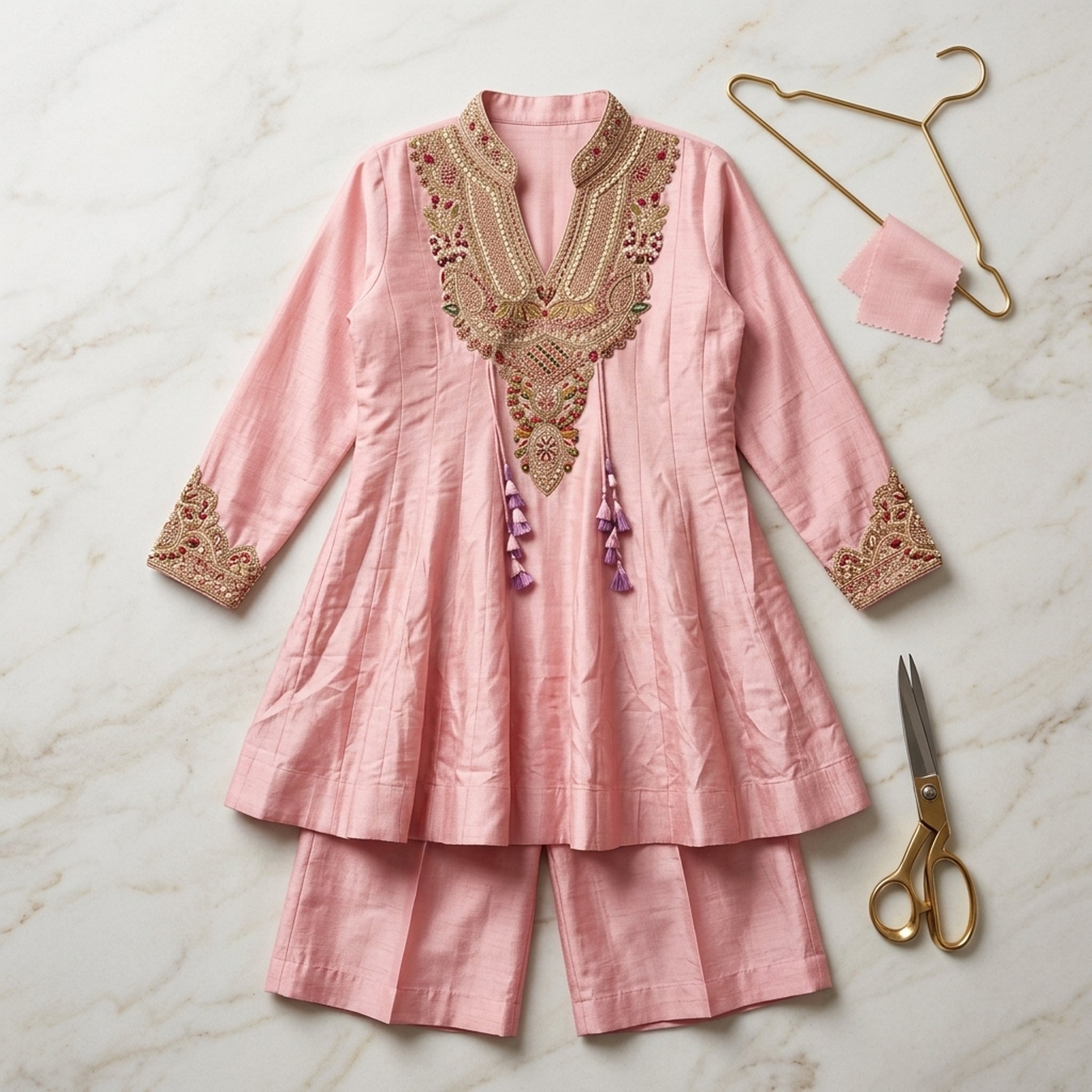 Noopur Clothing Pink Embroidered Kurta Palazzo Set n559405 4