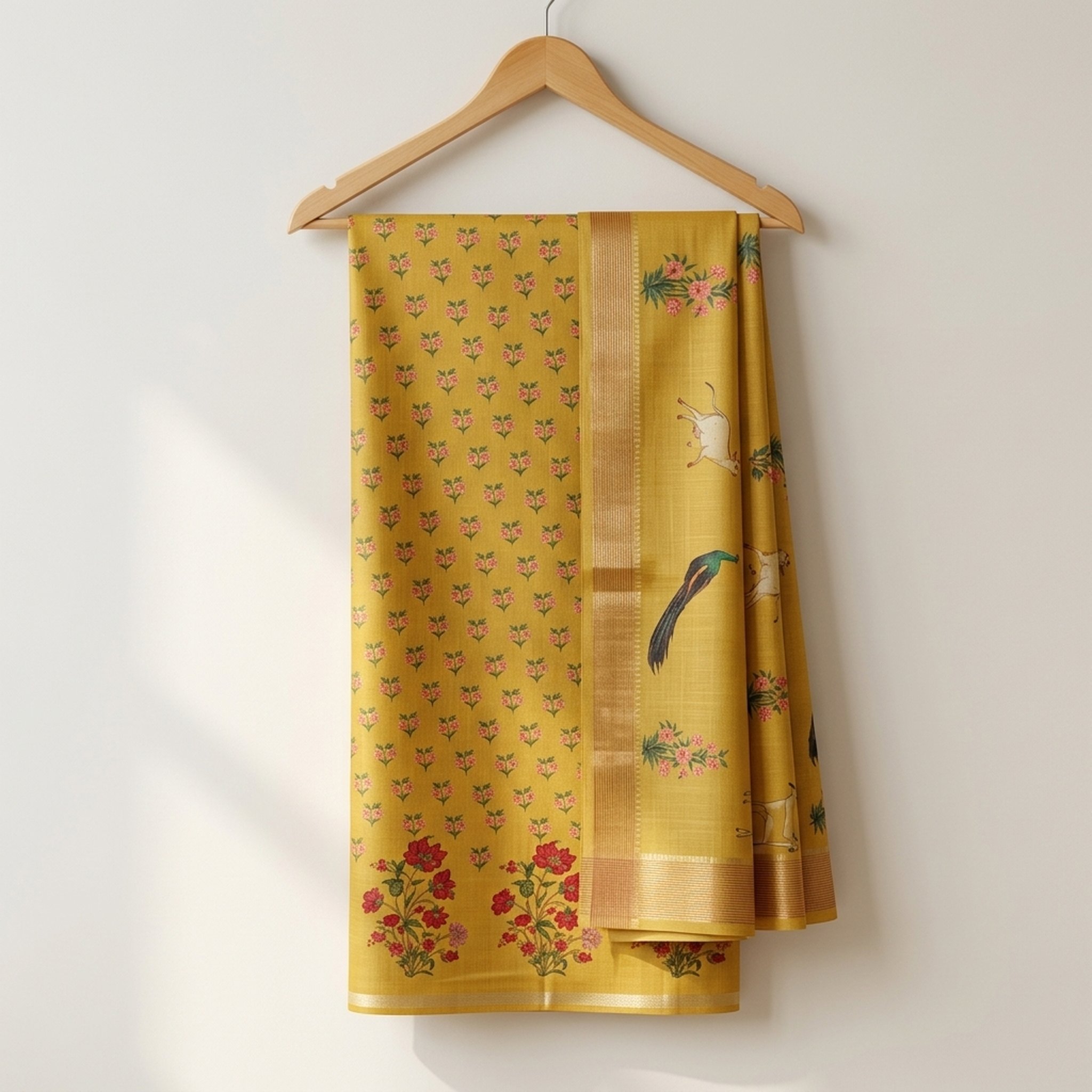 Noopur Clothing Mustard Yellow Floral Print Salwar Suit 3
