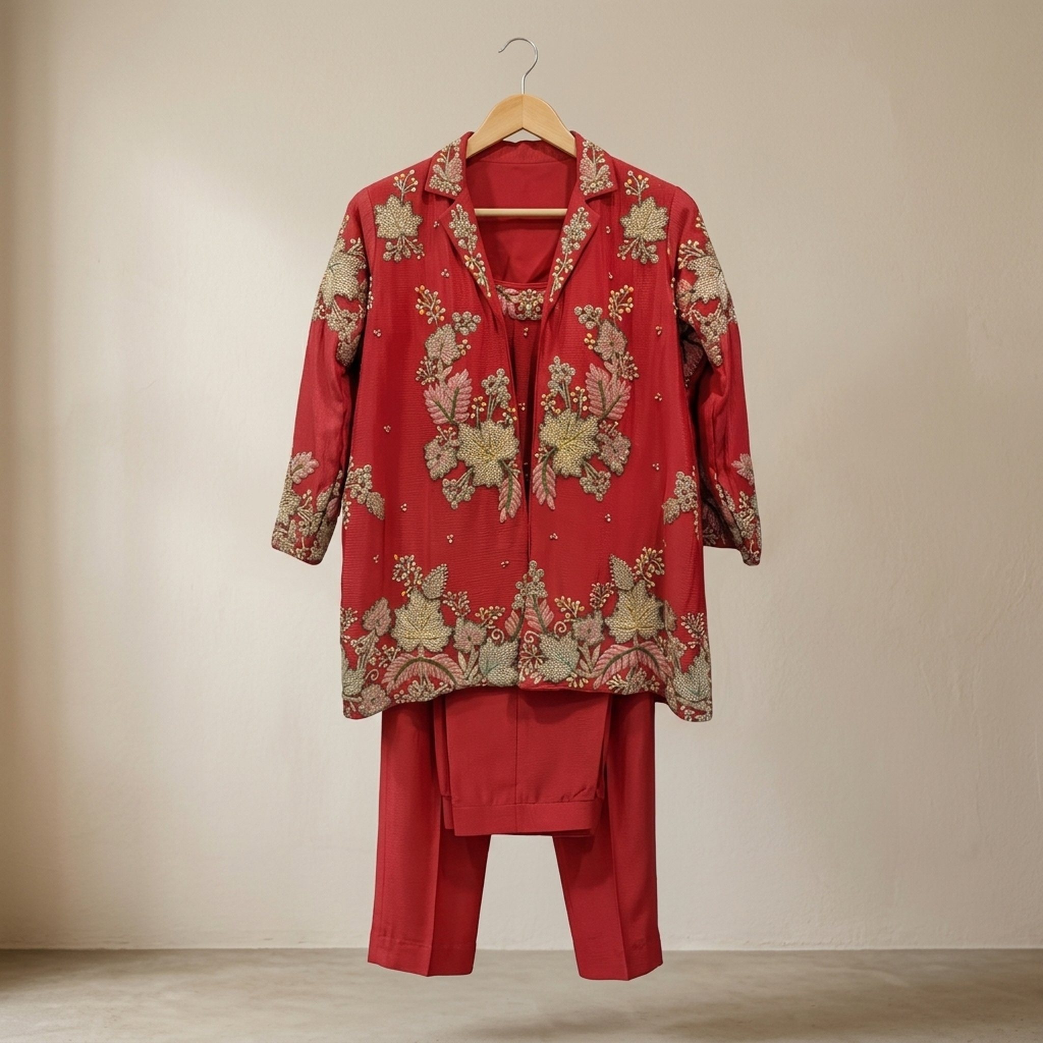 Noopur Clothing Ethnic Embroidered Red Pant Suit mr-3471 3