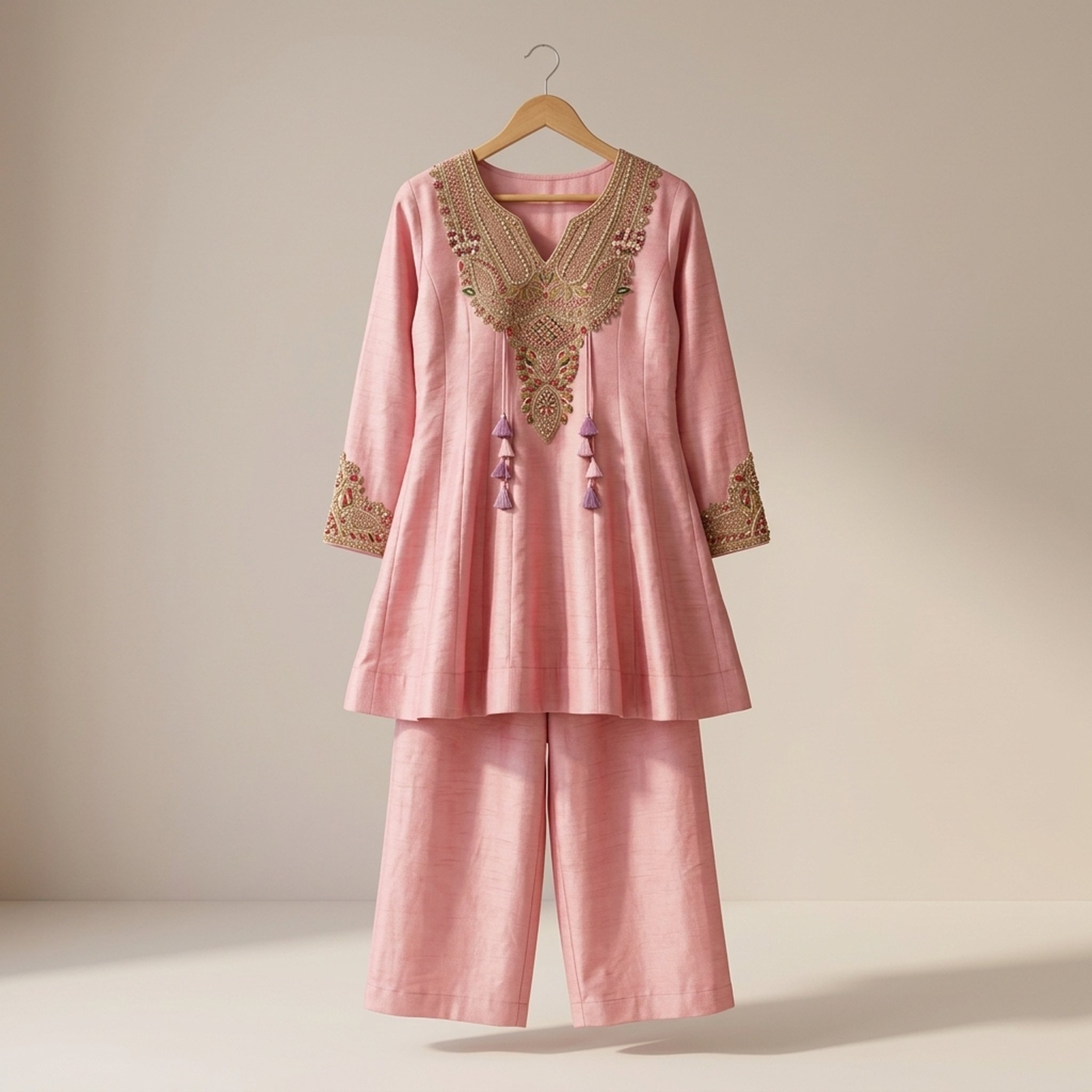 Noopur Clothing Pink Embroidered Kurta Palazzo Set n559405 3