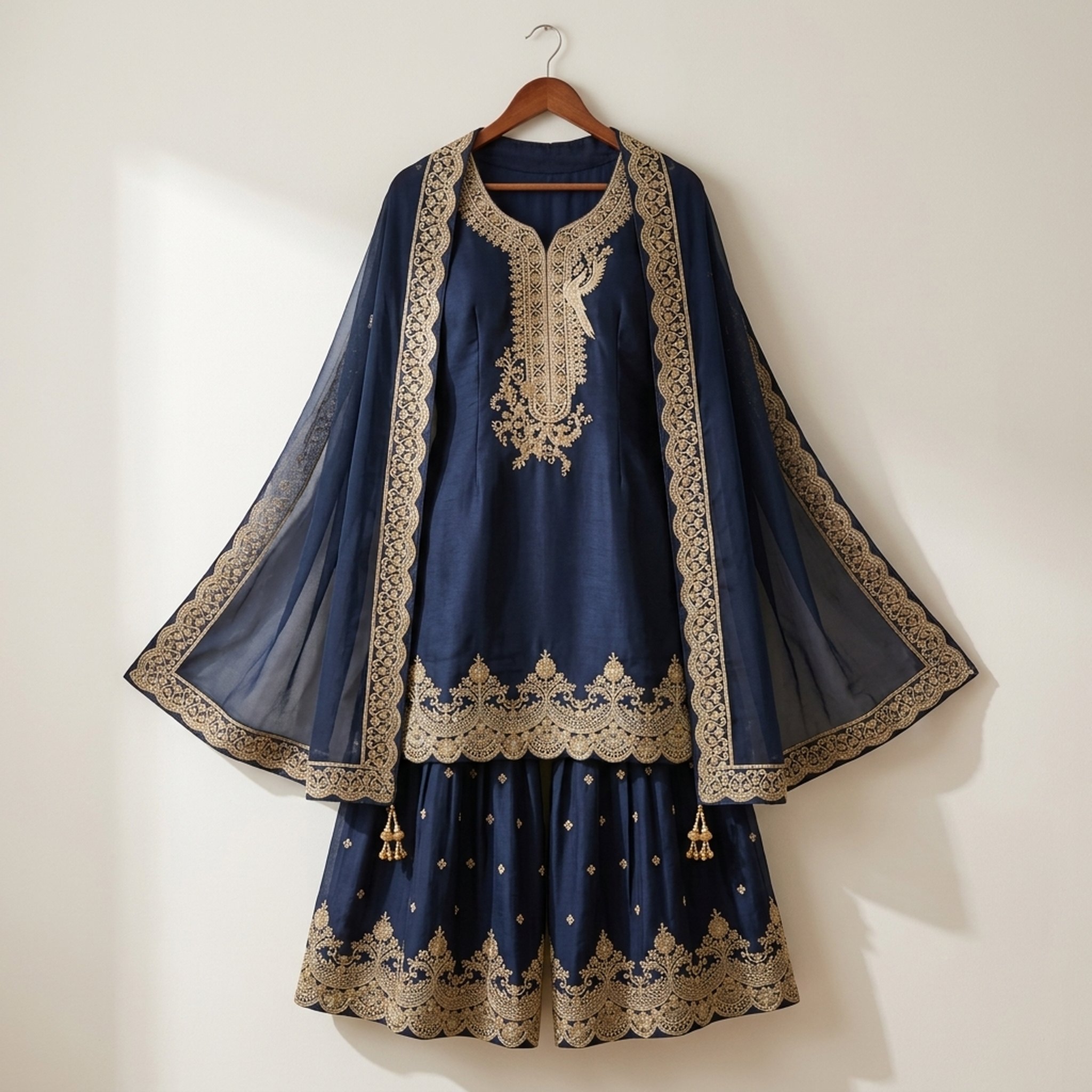 Noopur Clothing Embroidered Kurta Palazzo Duppatta Set gc-4172-s 3