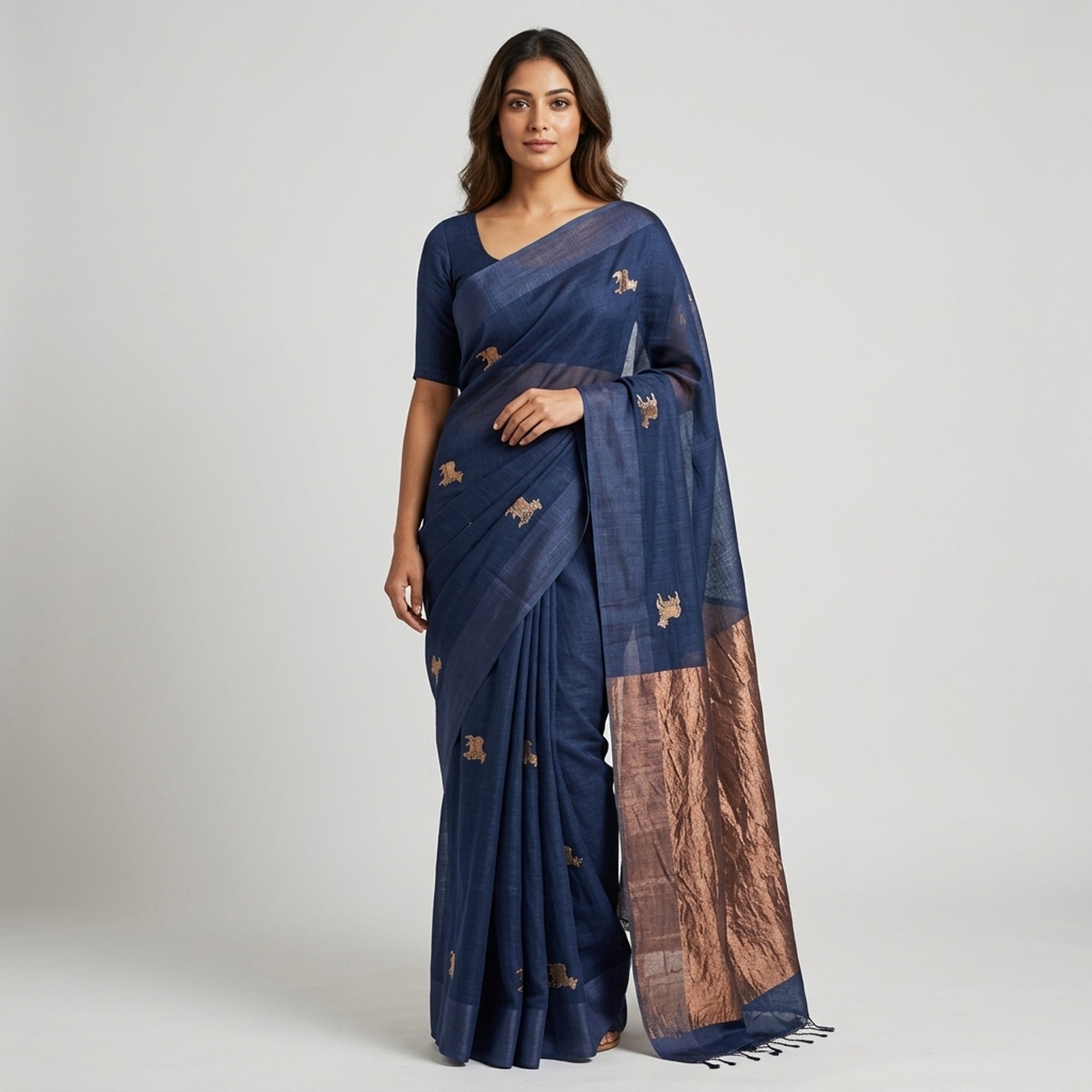 Noopur Clothing Traditional Woven Motif Saree mbw/ss10098