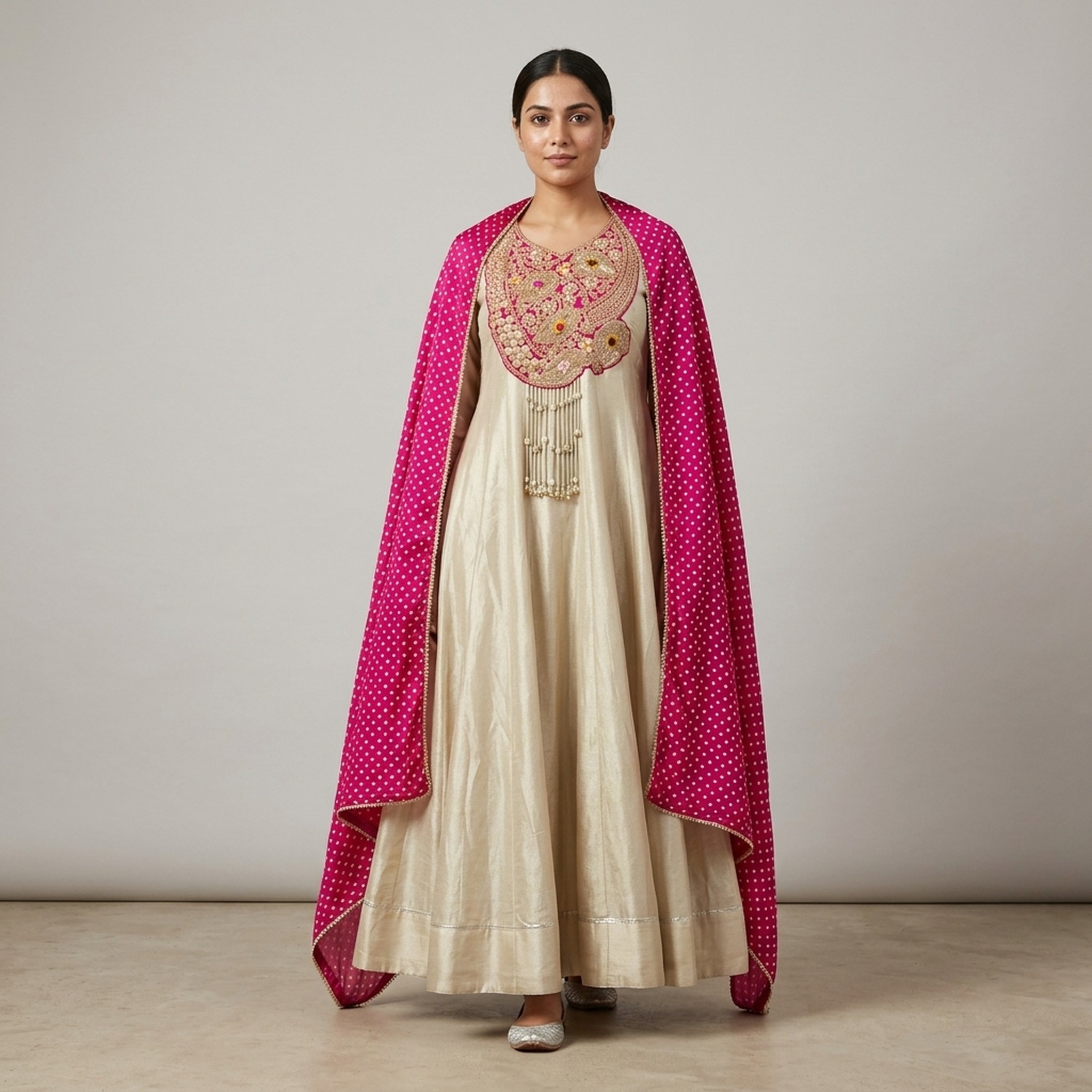 Noopur Clothing Embroidered Anarkali Suit with Dupatta