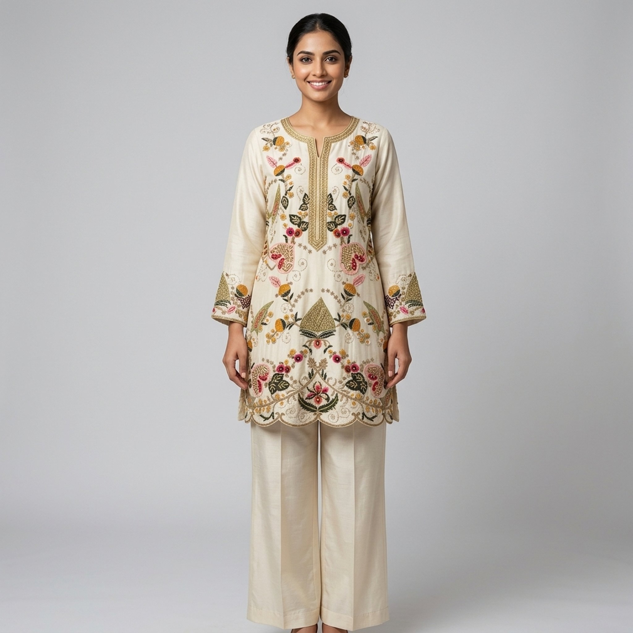 Noopur Clothing Women's Embroidered Tunic Set (n559405)