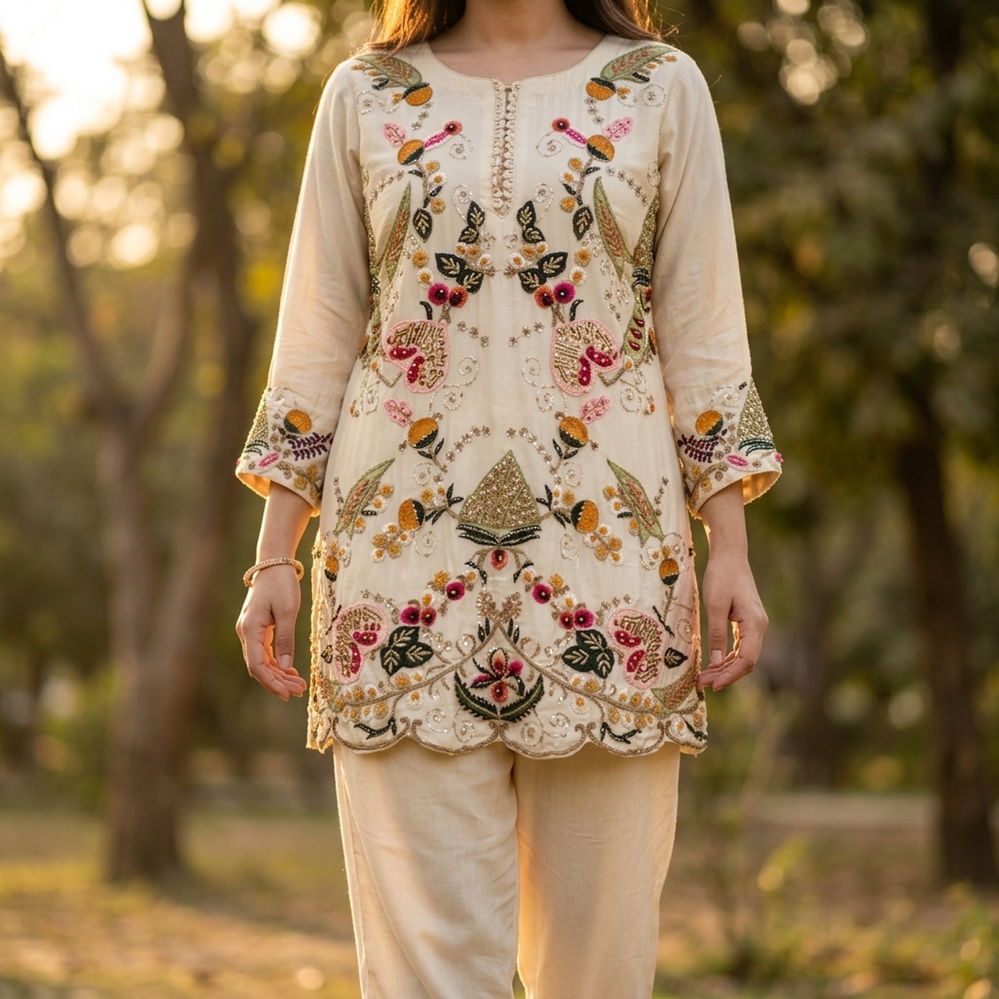 Noopur Clothing Women's Embroidered Tunic Set (n559405) 5