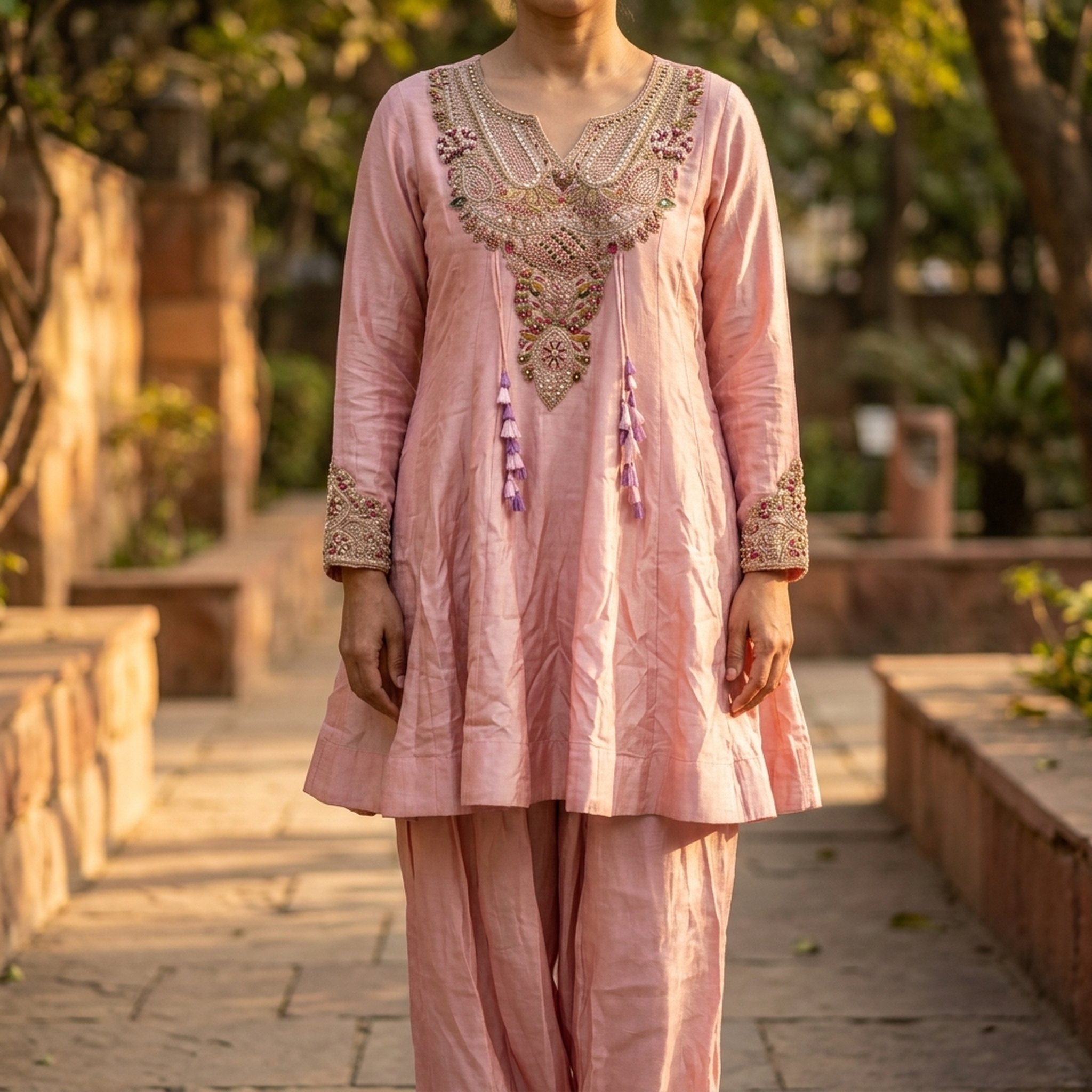 Noopur Clothing Pink Embroidered Kurta Palazzo Set n559405 5