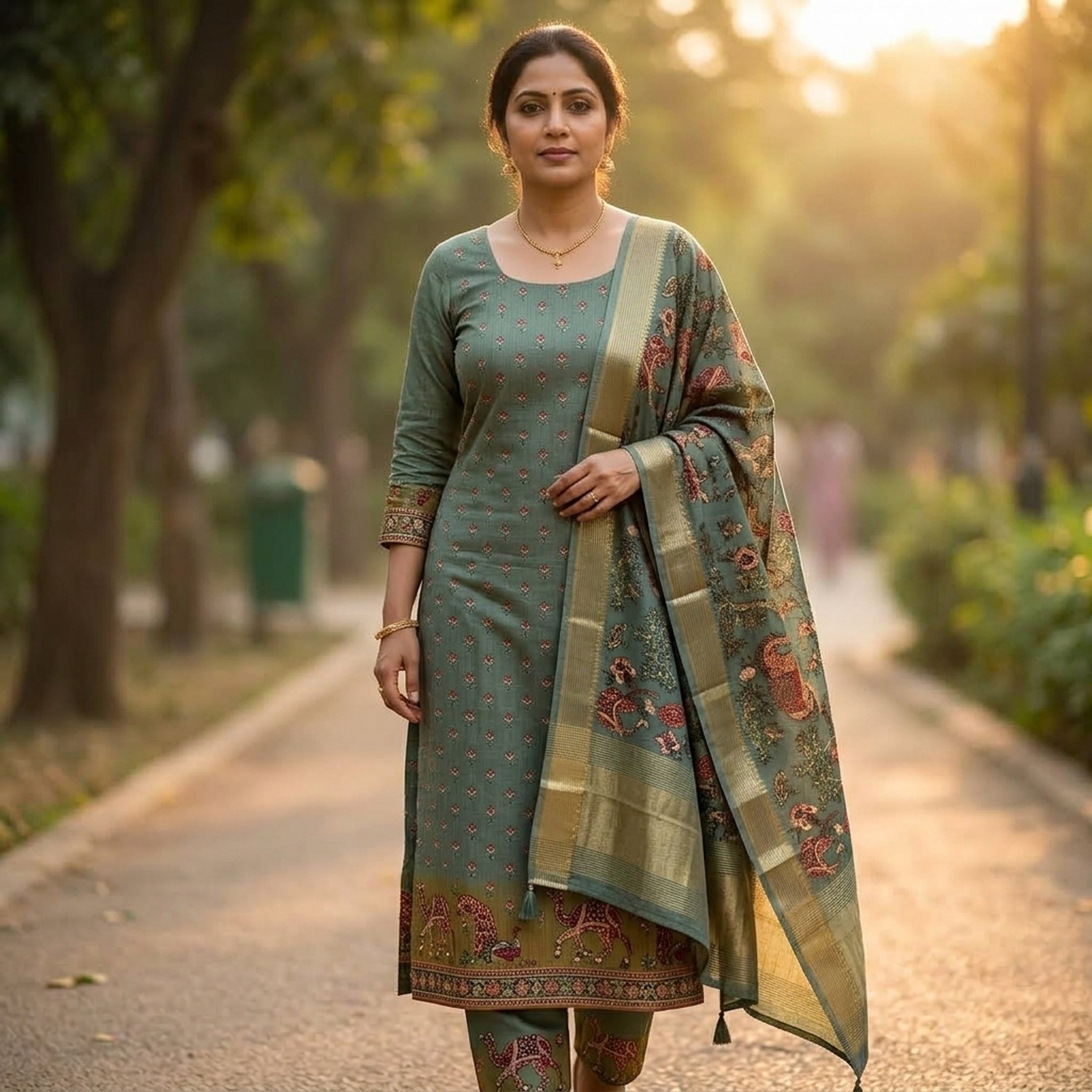 Noopur Clothing Women's Printed Salwar Suit Set 5