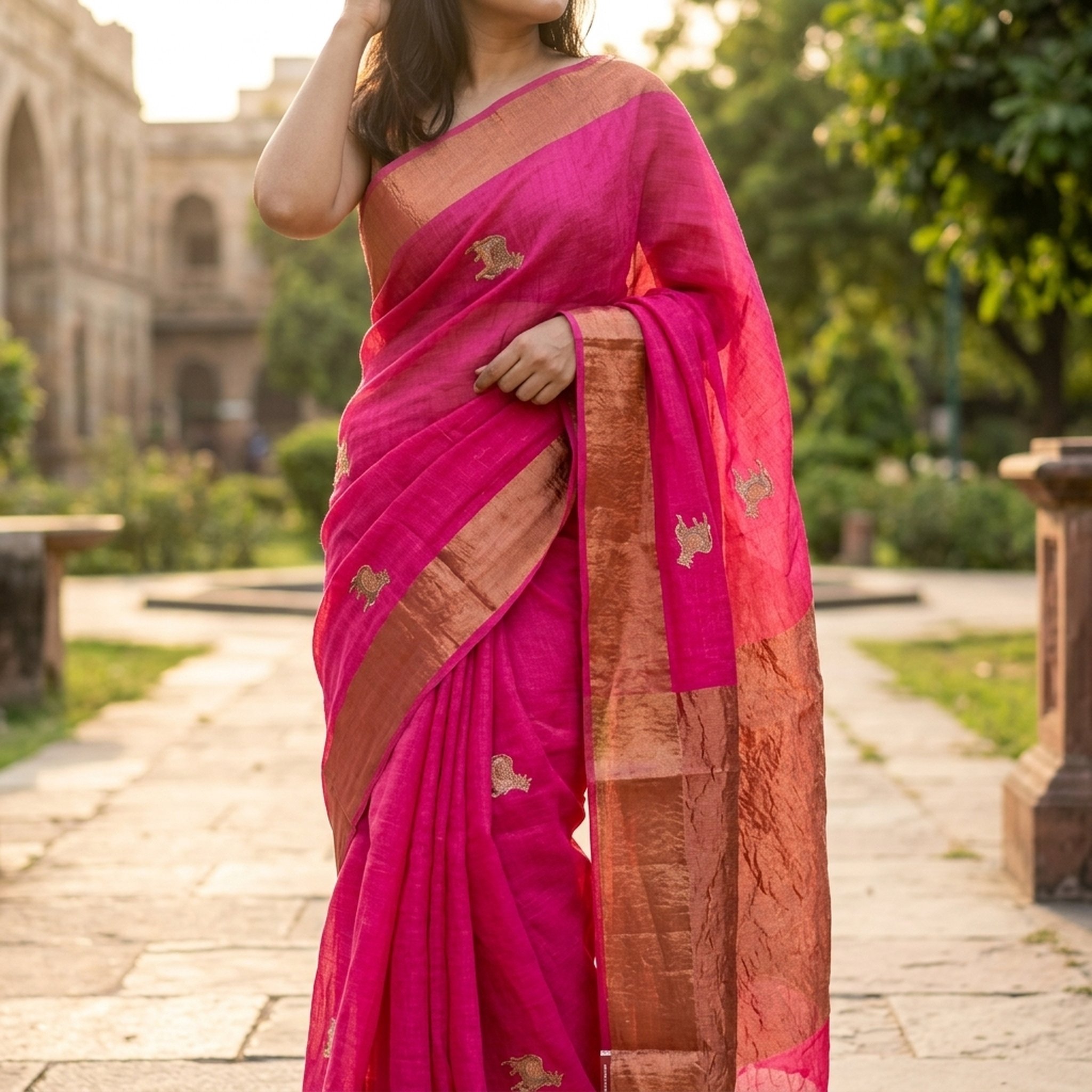 Noopur Clothing Traditional Woven Motif Saree mbw/ss10098 5