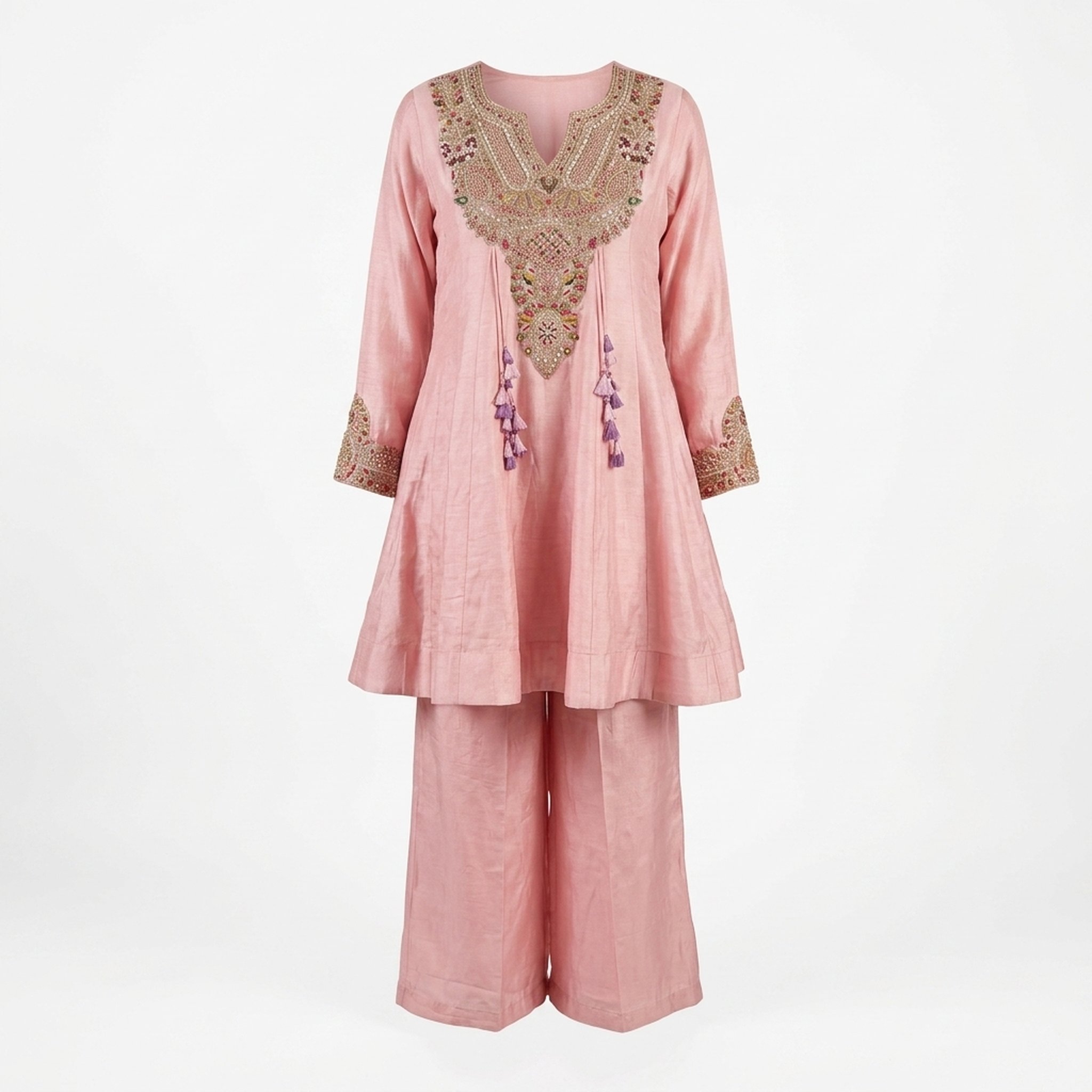 Noopur Clothing Pink Embroidered Kurta Palazzo Set n559405 2