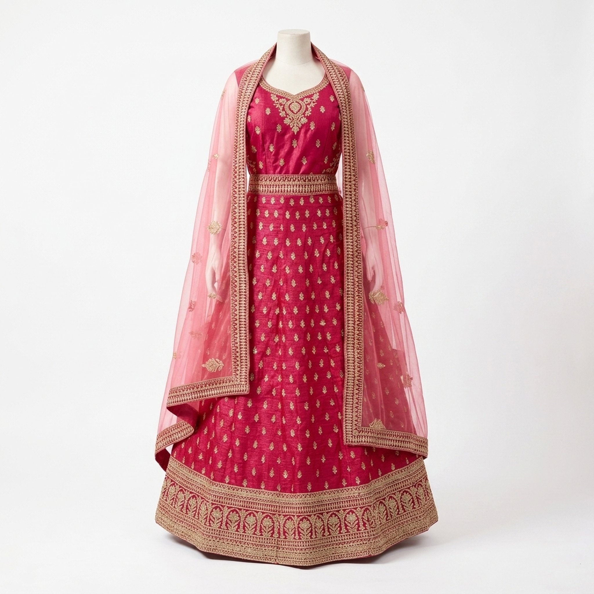 Noopur Clothing Traditional Red Embroidered Lehenga Set 2