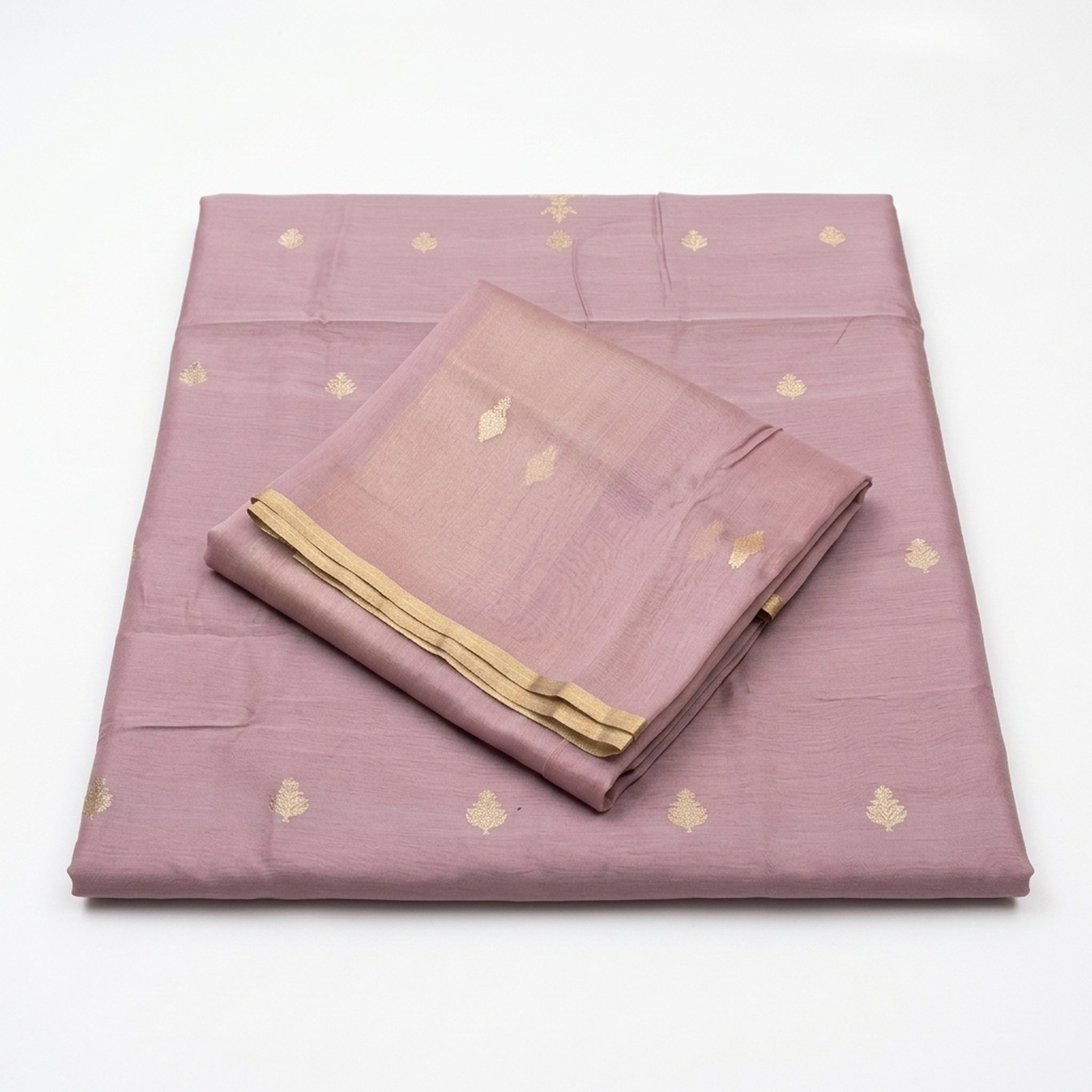 Noopur Clothing Mauve Gold Motif Kurta Dupatta Set 2