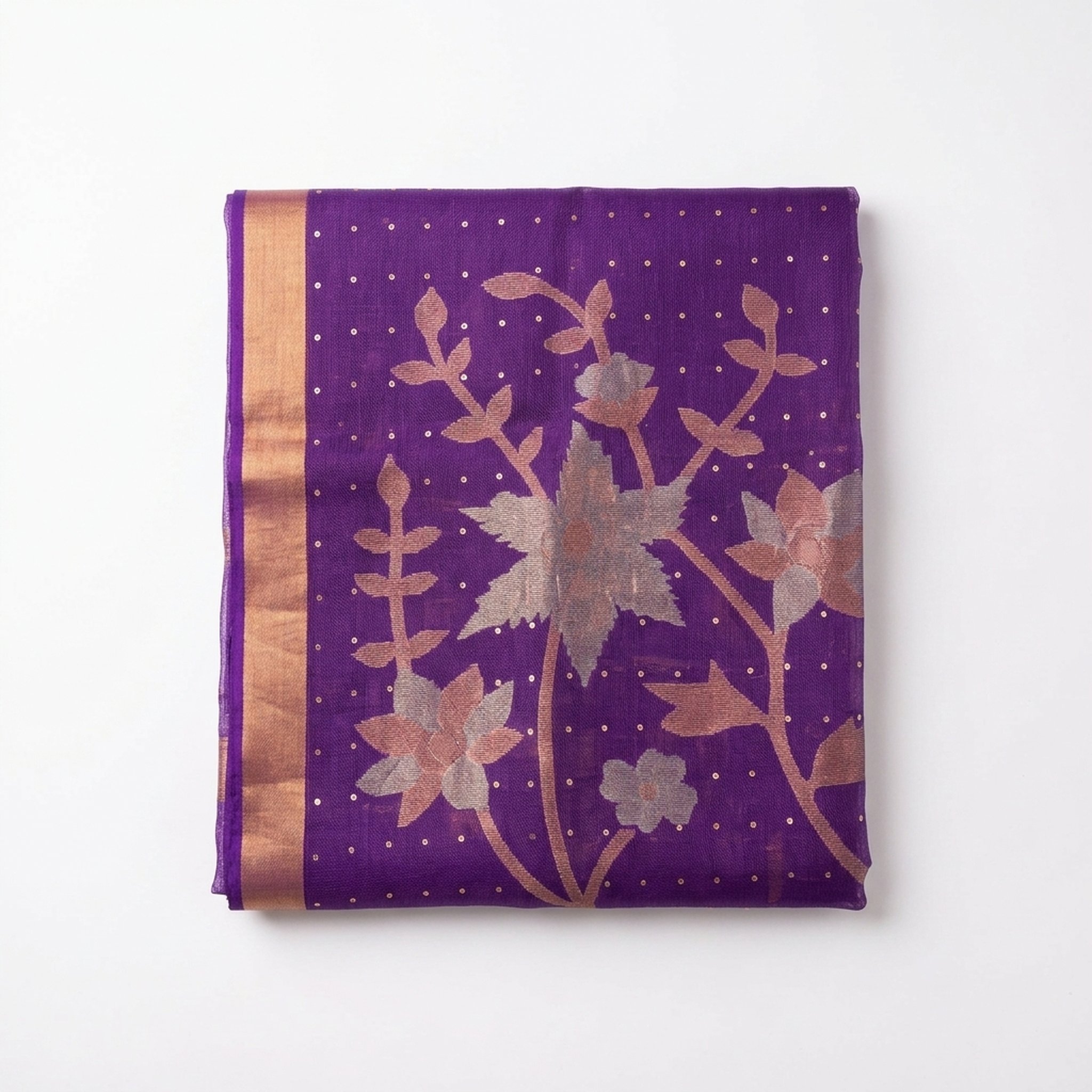 Noopur Clothing Purple Raw Mango style Organza Weave Saree 2