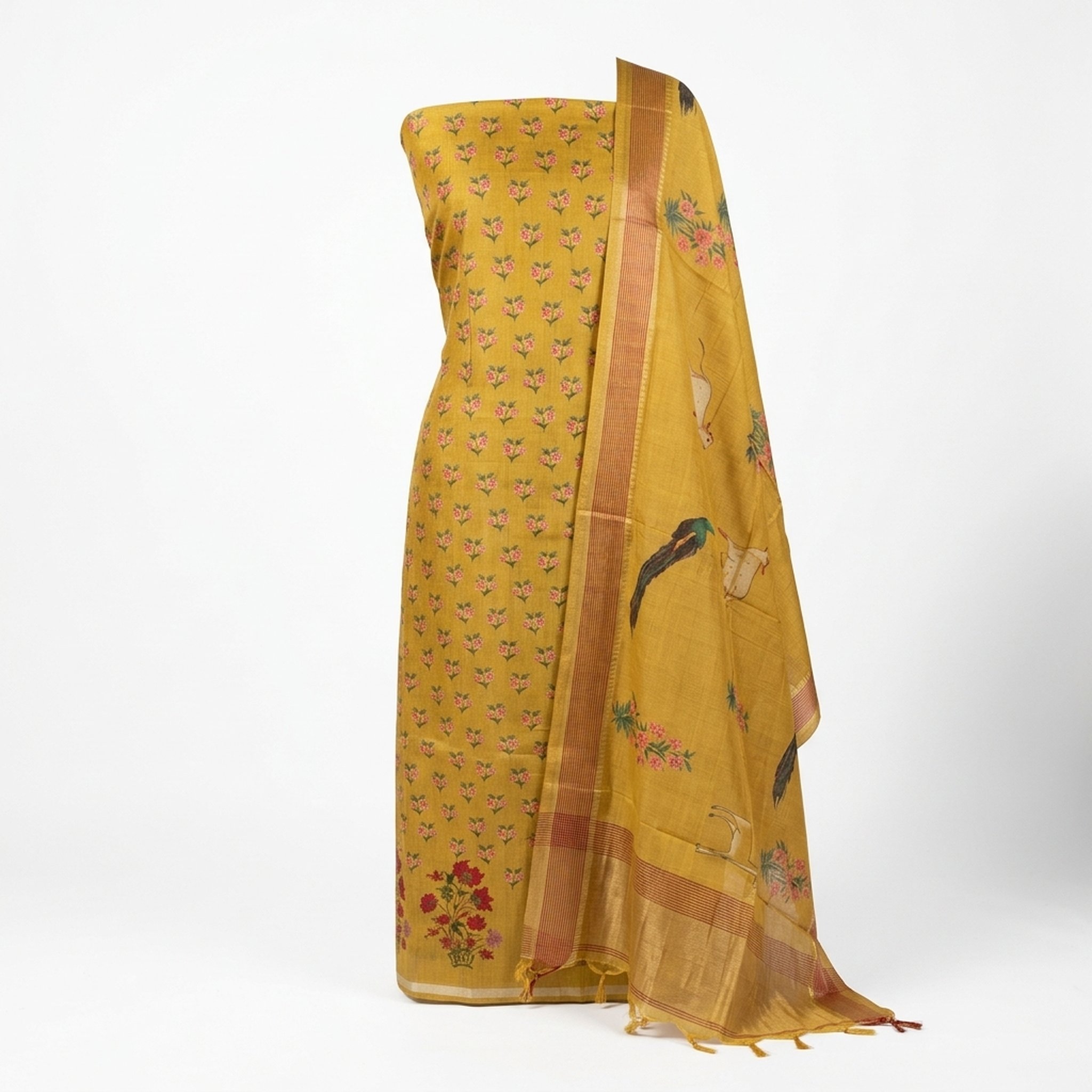Noopur Clothing Mustard Yellow Floral Print Salwar Suit 2