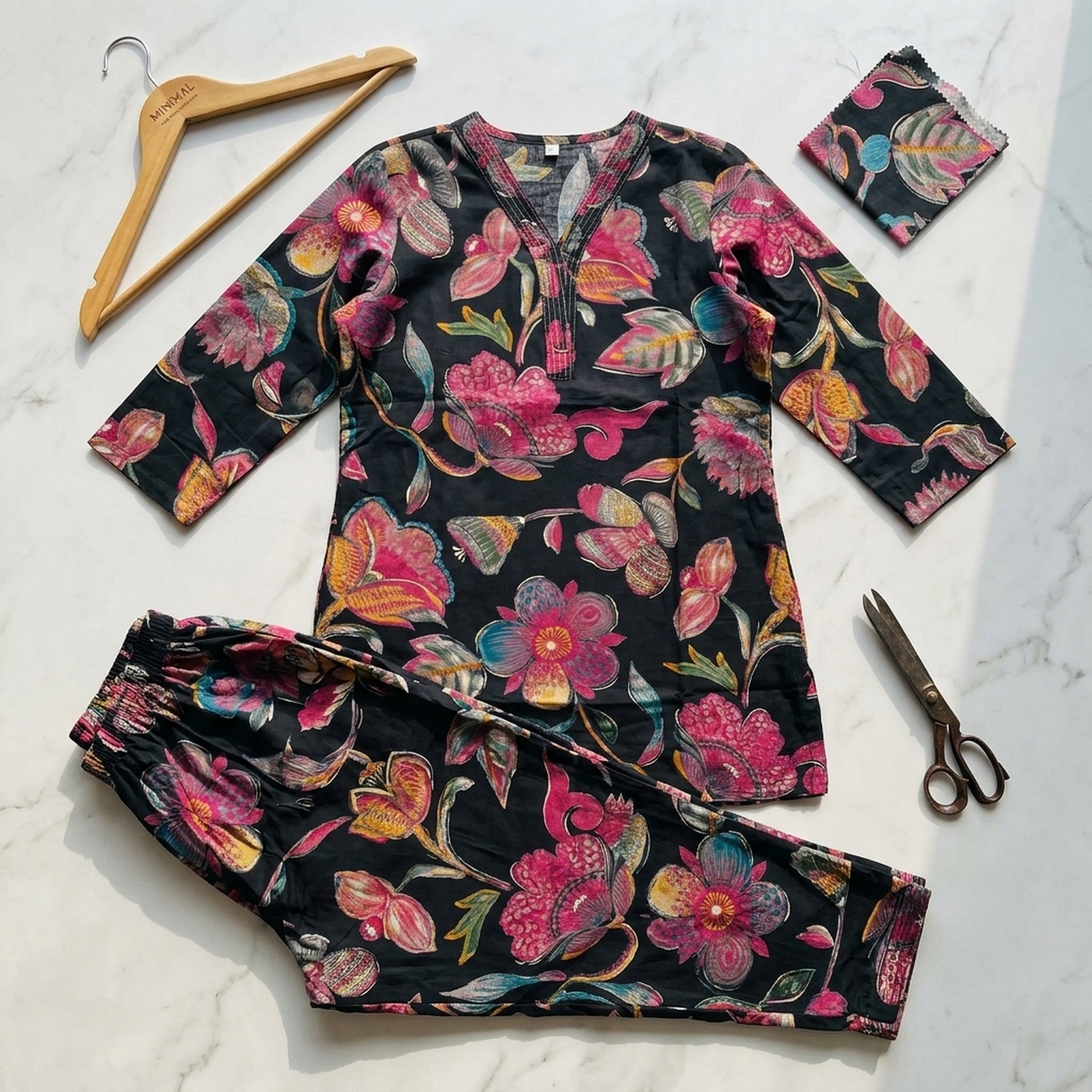 Simsum Creations Women's Floral Printed Tunic Set 4