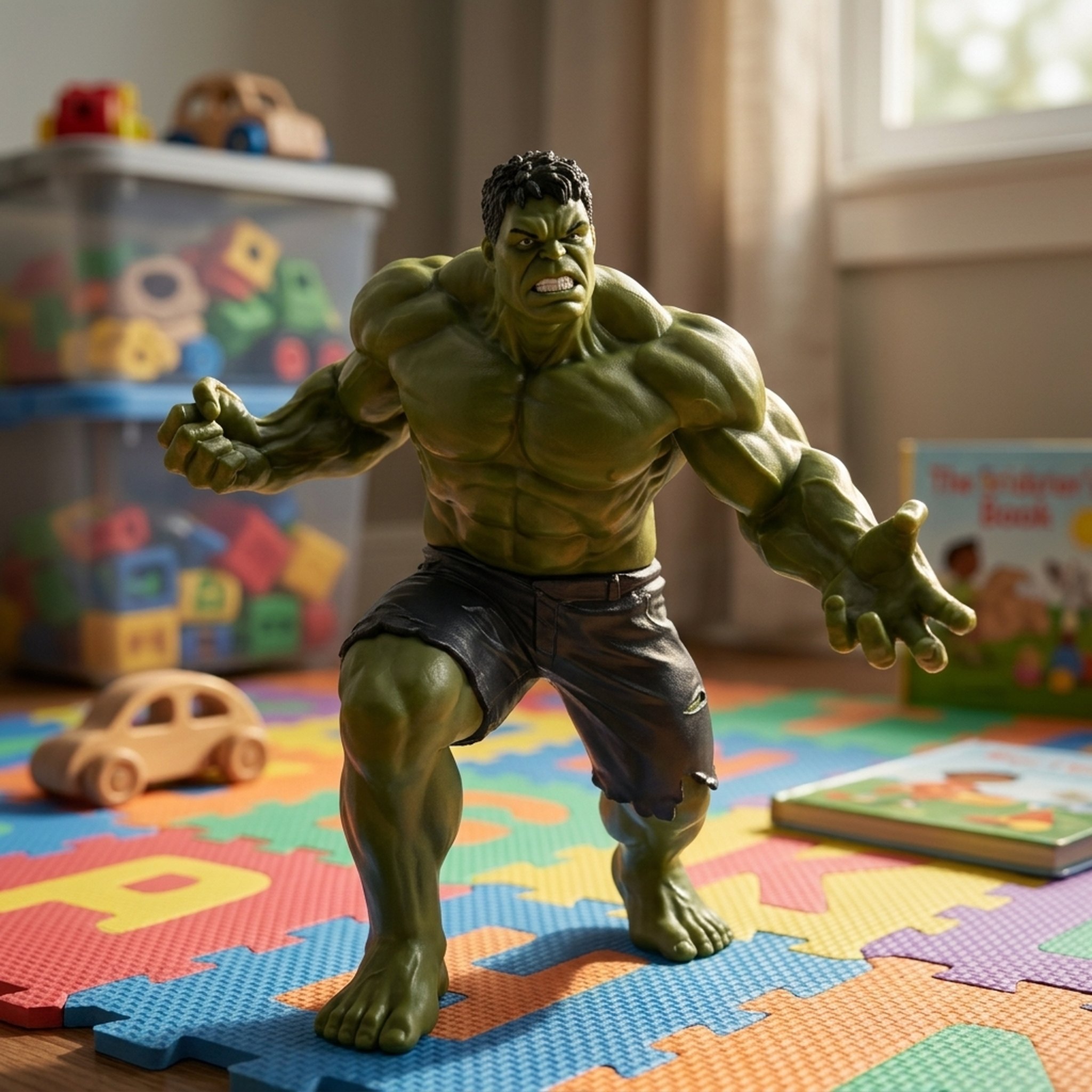 Sai toy shop Green Muscle Hero Action Figure