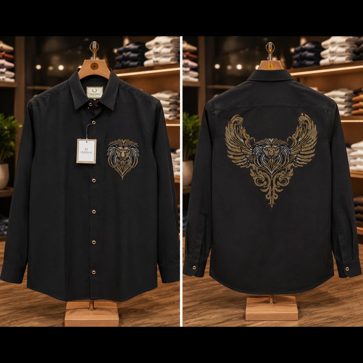 BLESSINGS Men's Stylish Embellished Shirts 3