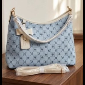 Printed PU Sling Bag with Bow Detail