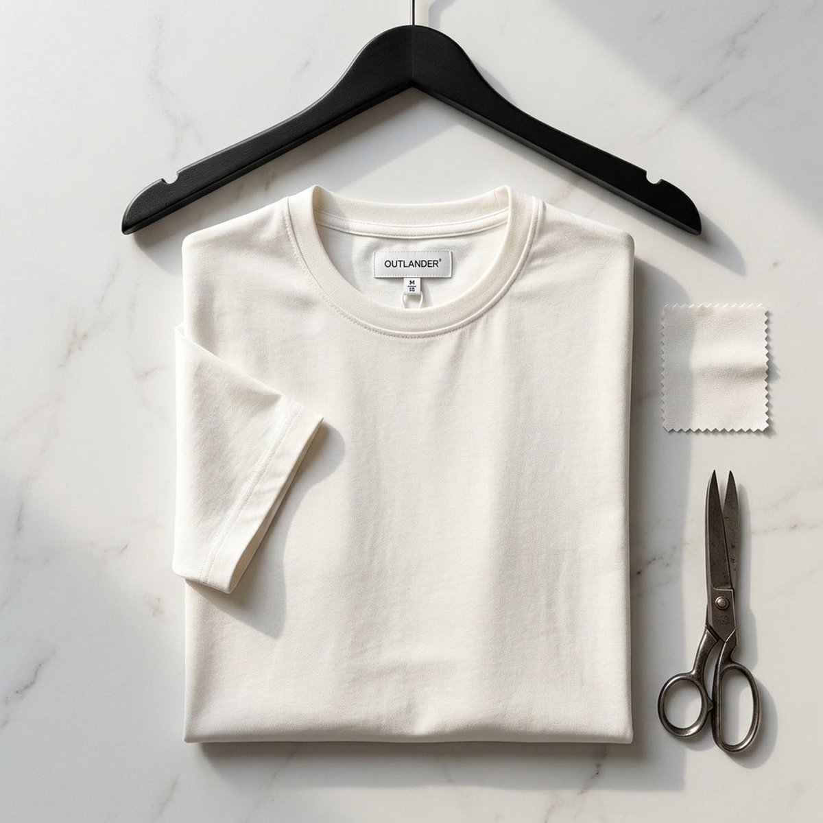 B&B - Buttons & Bows Plain White Round Neck T-Shirt