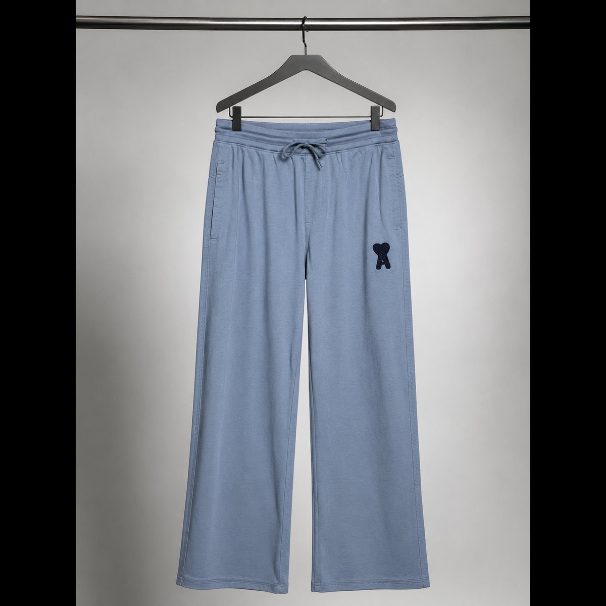 Men's Blue Drawstring Knit Track Pants