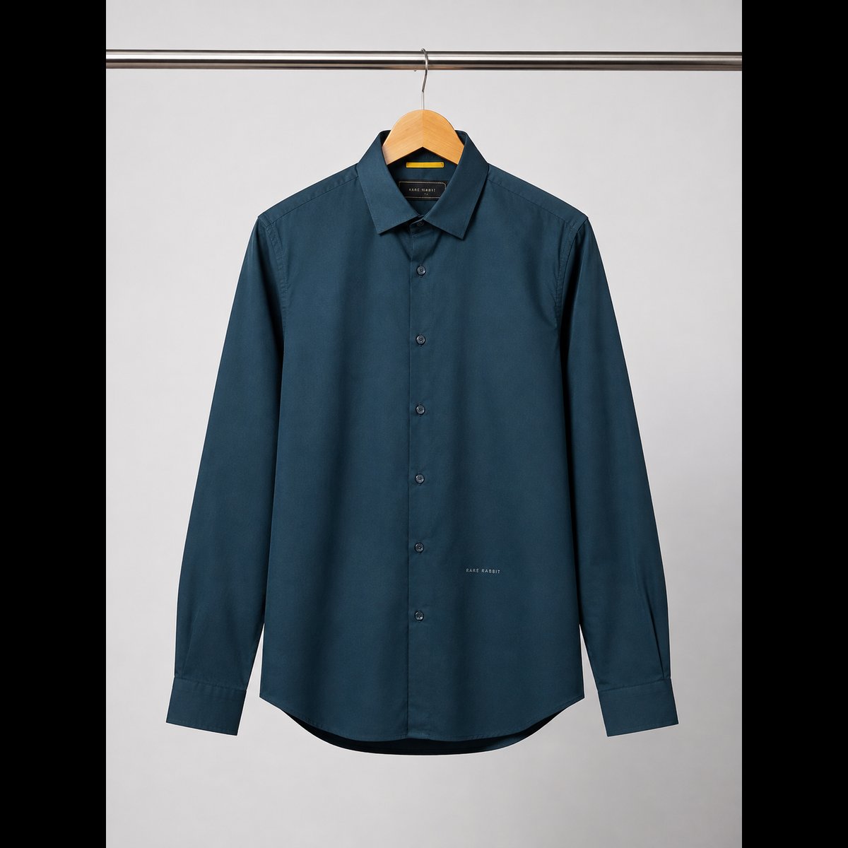 Men's Dark Teal Full-Sleeve Shirt