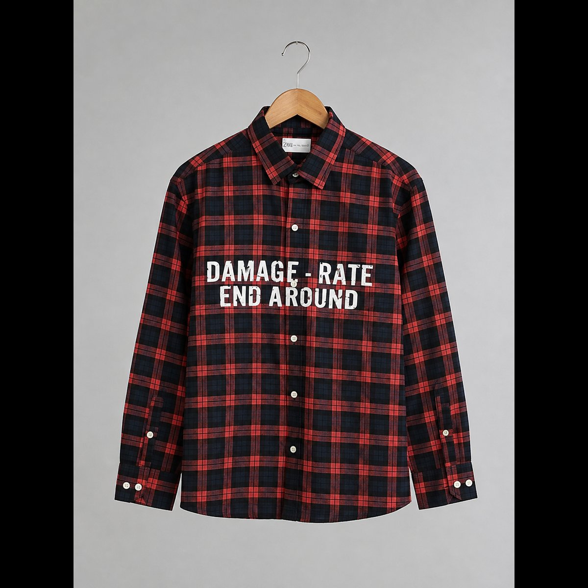 Men's Red Plaid Full Sleeve Shirt