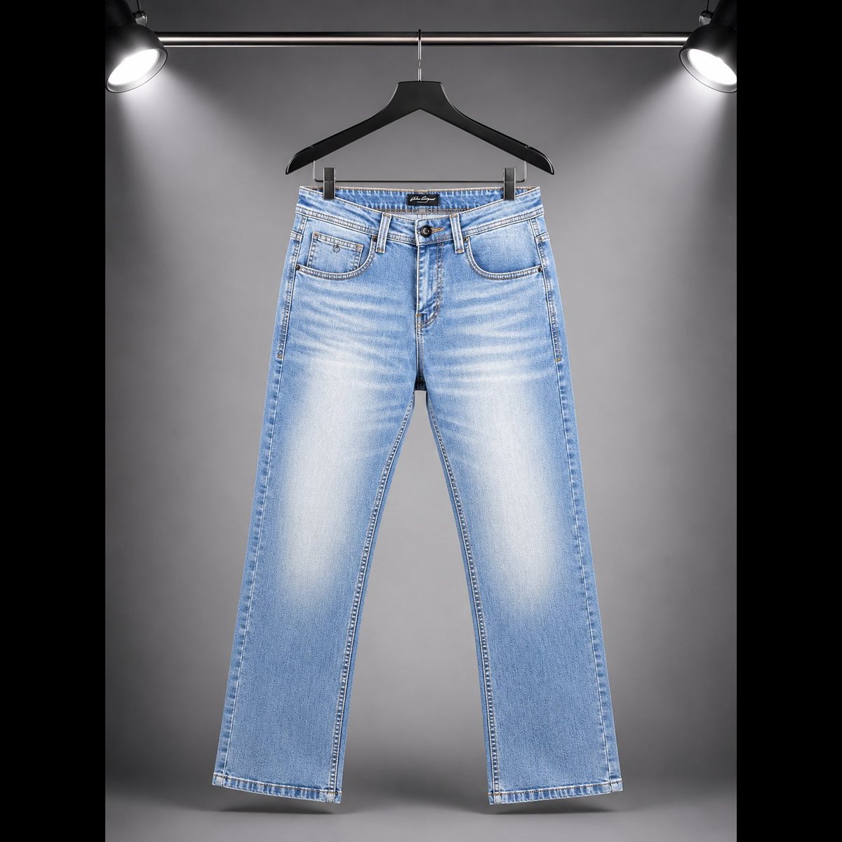 Men's Light Blue Faded Jeans