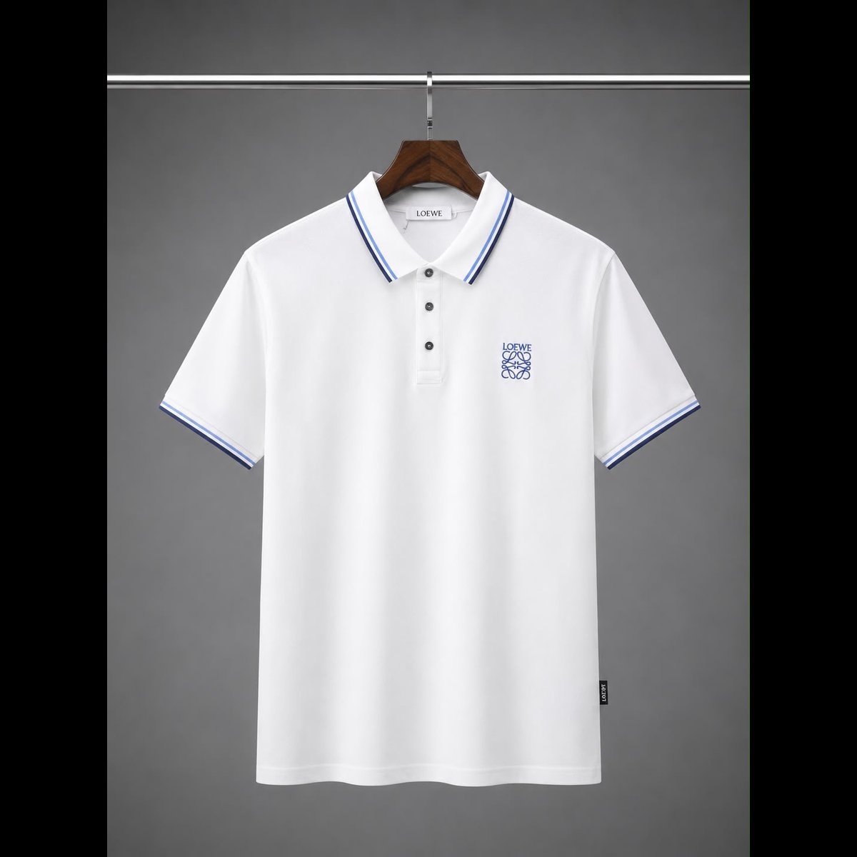 White Striped Polo Shirt
