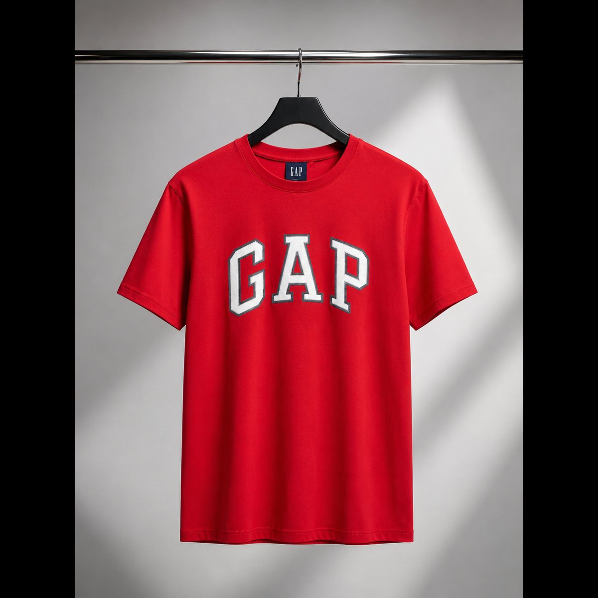 Red Round Neck Graphic T-Shirt