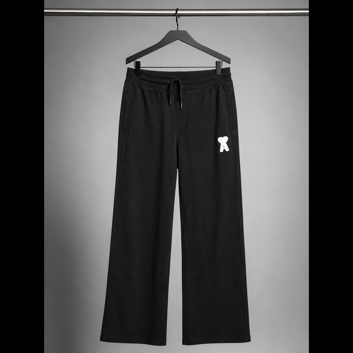 Men's Black Relaxed Fit Track Pants
