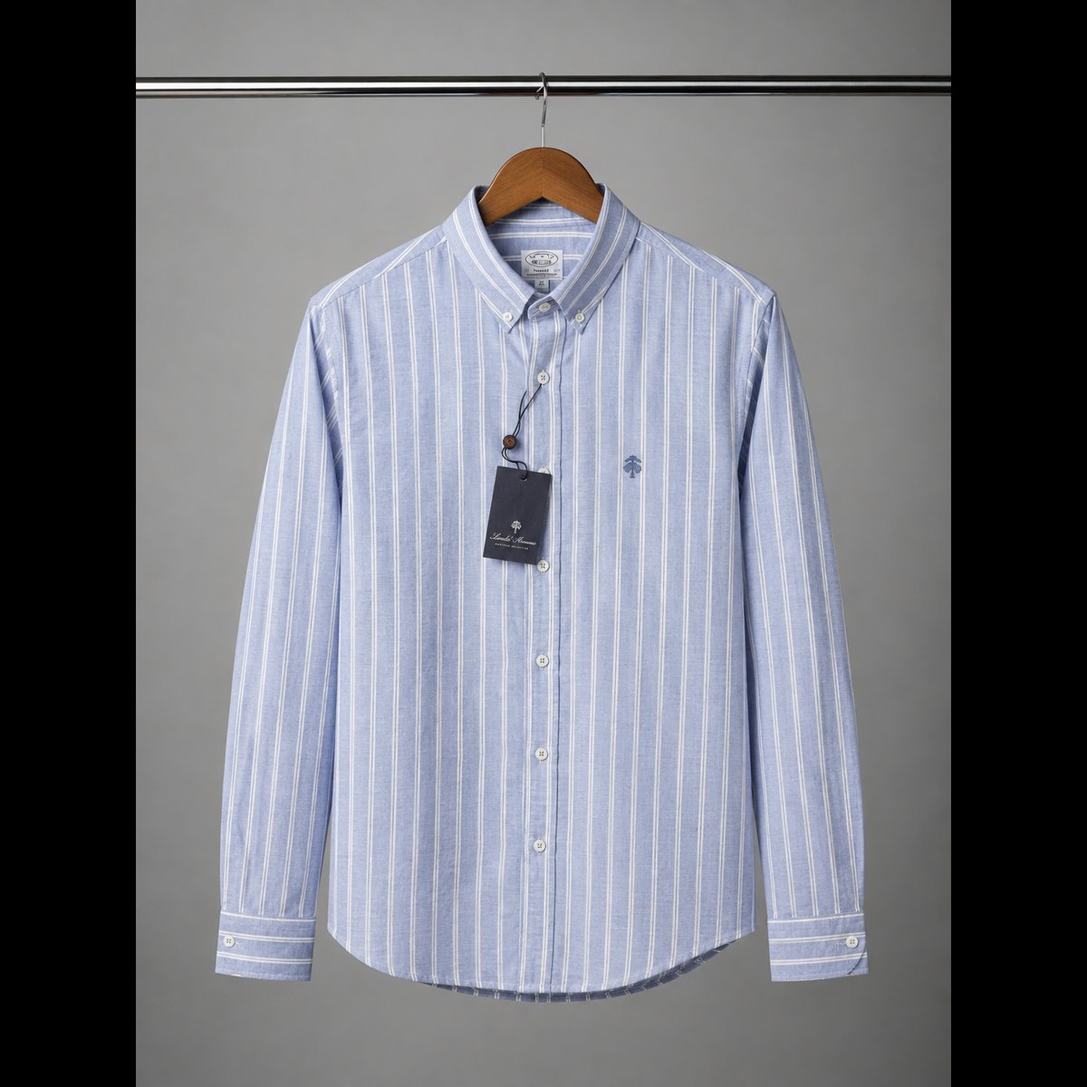Light Blue Striped Button-Down Shirt
