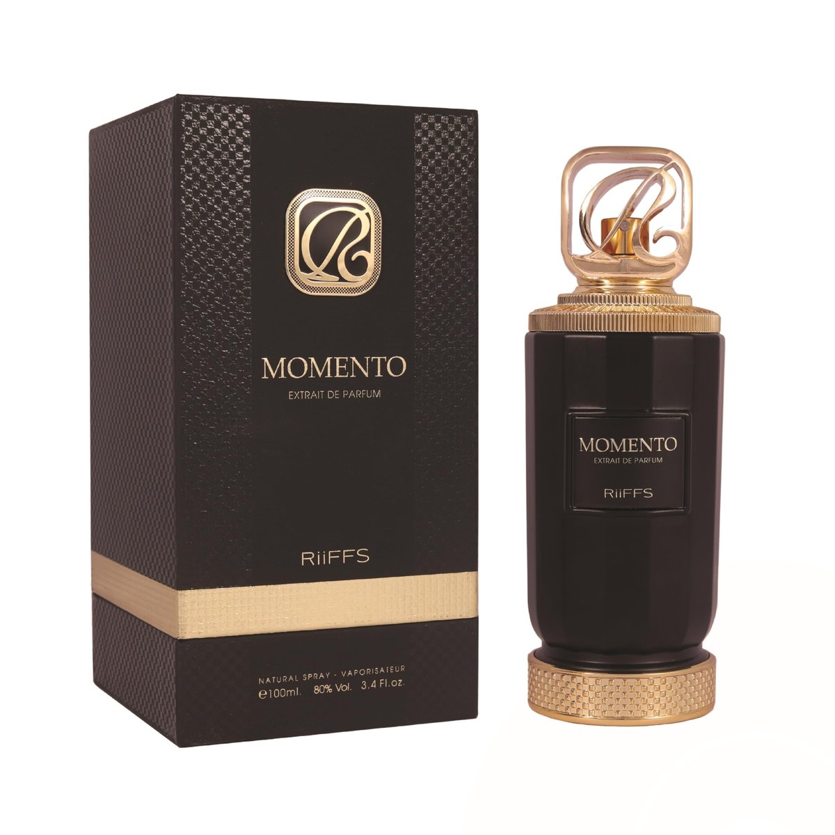 Luxurious Black and Gold Perfume