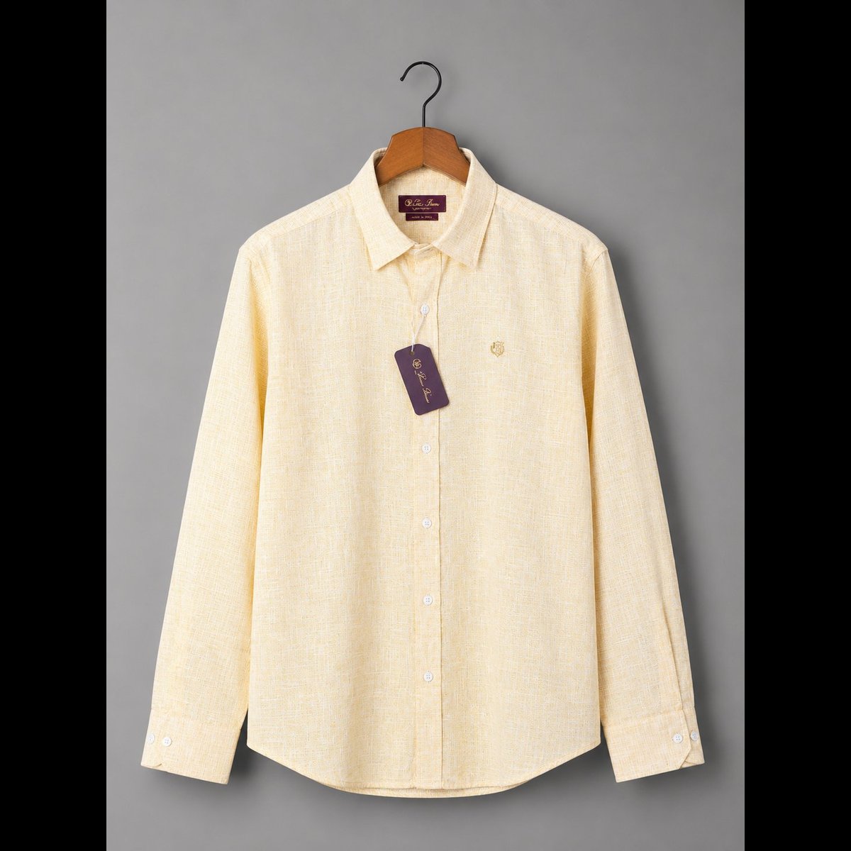 Men's Light Yellow Casual Shirt