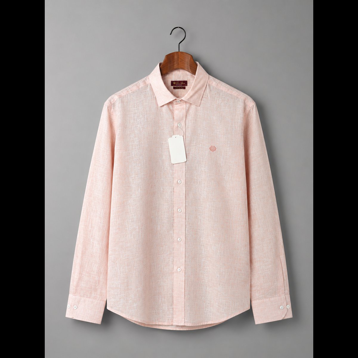 Men's Pink Linen Blend Shirt
