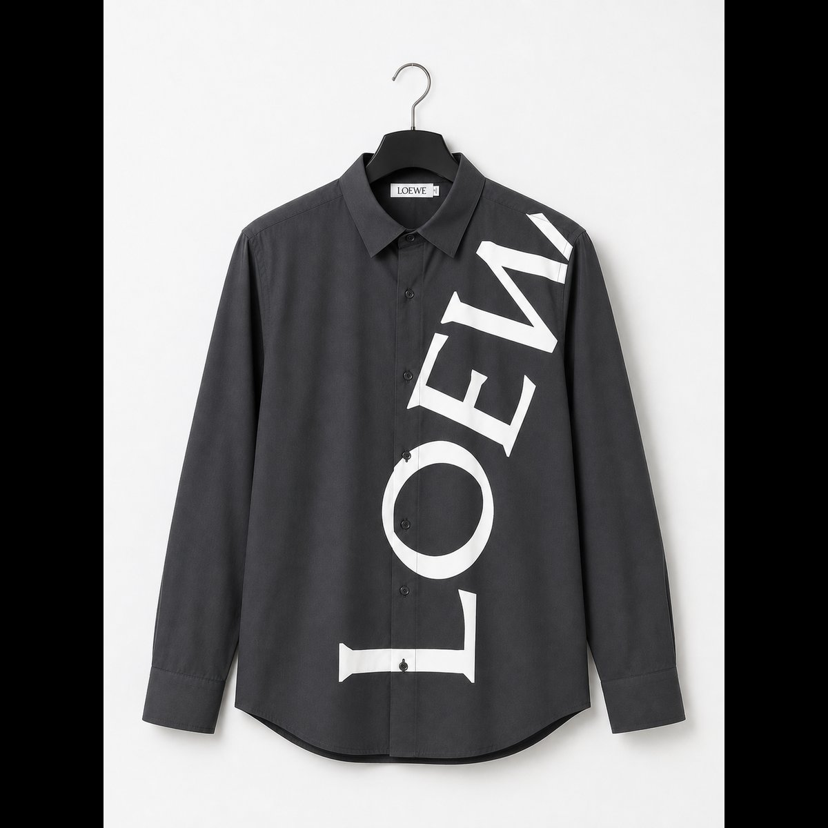 Men's Dark Grey Graphic Full Sleeve Shirt