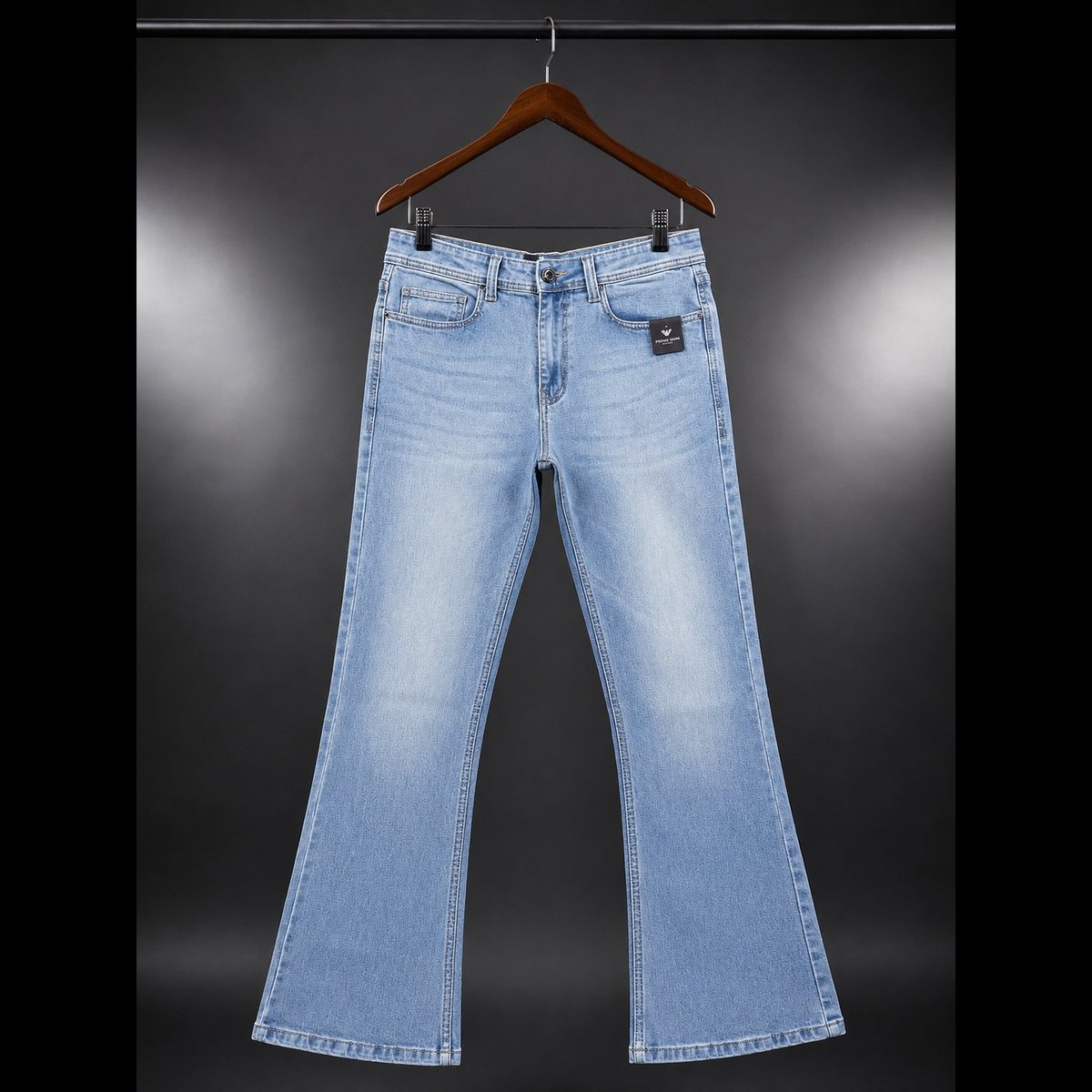 Light Blue Flared Denim Jeans