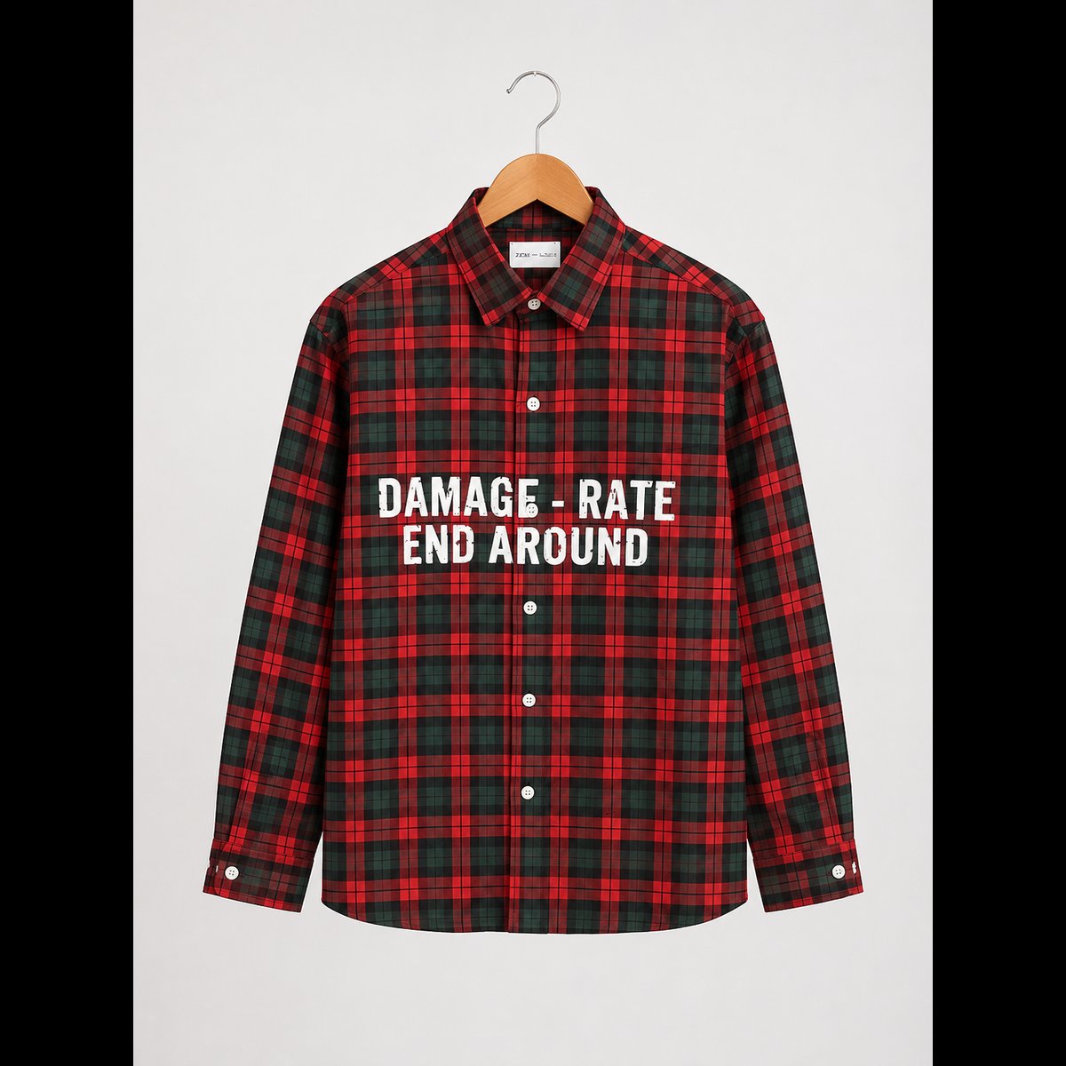 Men's Red Plaid Casual Shirt