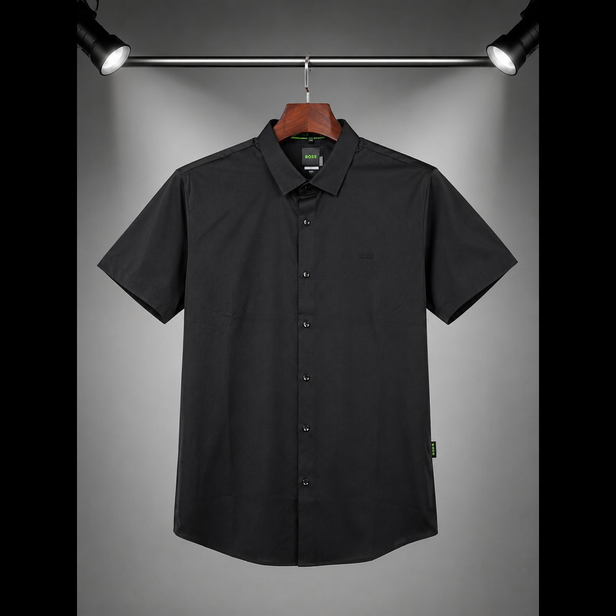 Black Short Sleeve Men's Shirt