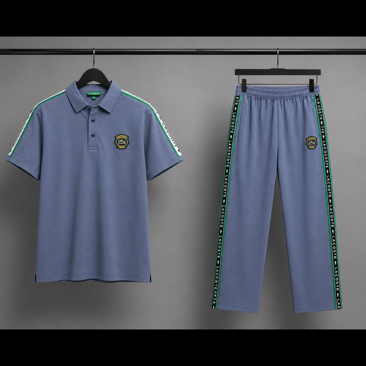Men's Blue Polo Tracksuit Set