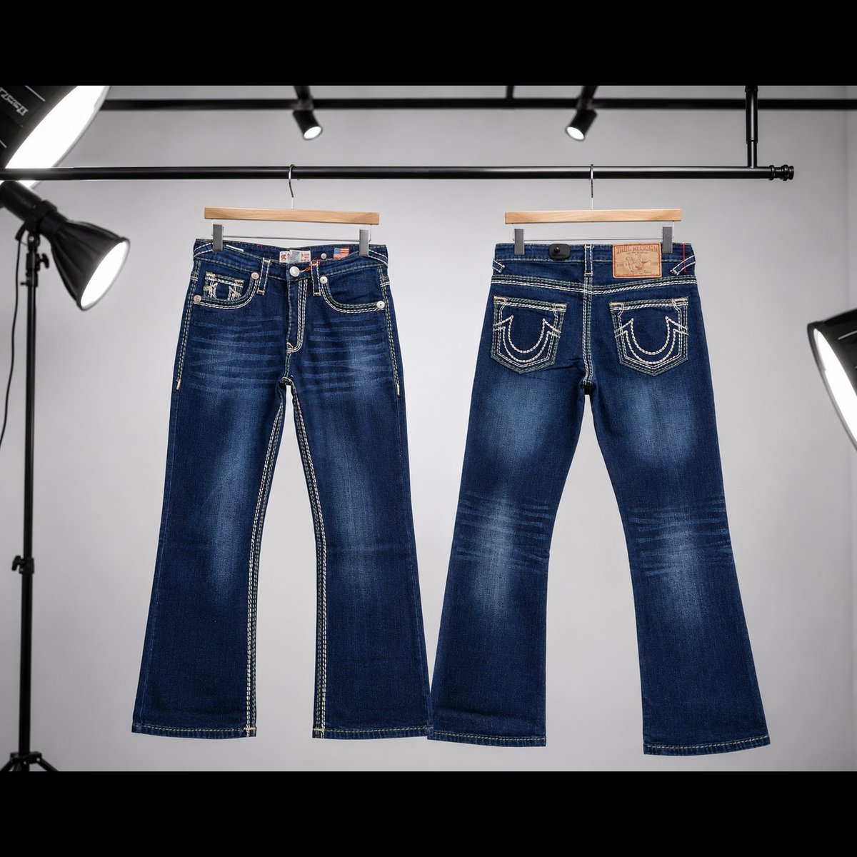Men's Dark Wash Bootcut Jeans
