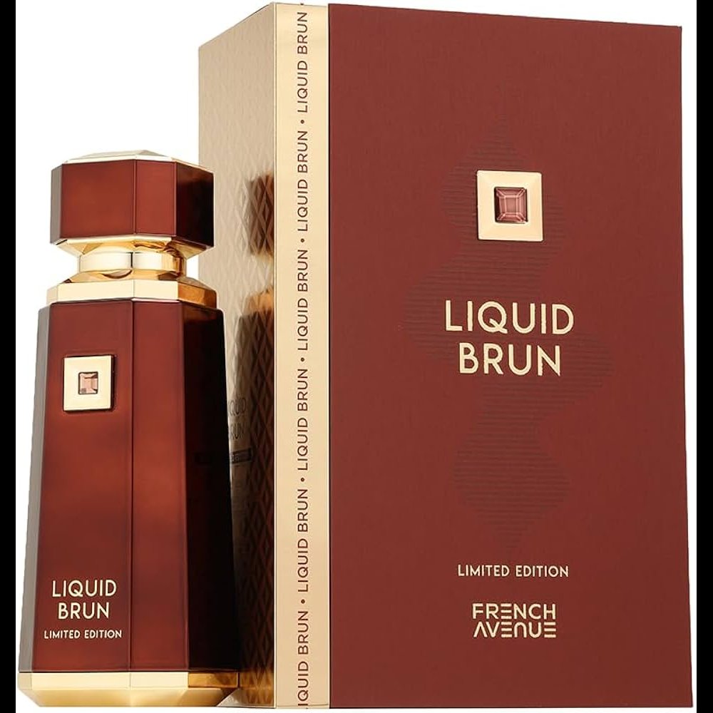 Elegant Brown & Gold Perfume Spray