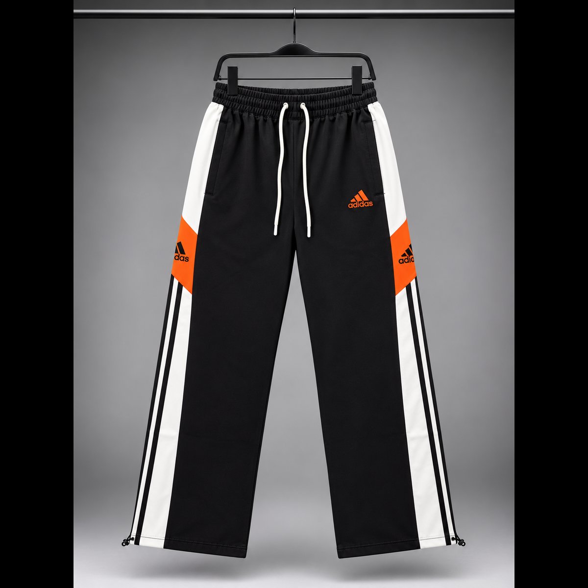 Men's Black Striped Track Pants