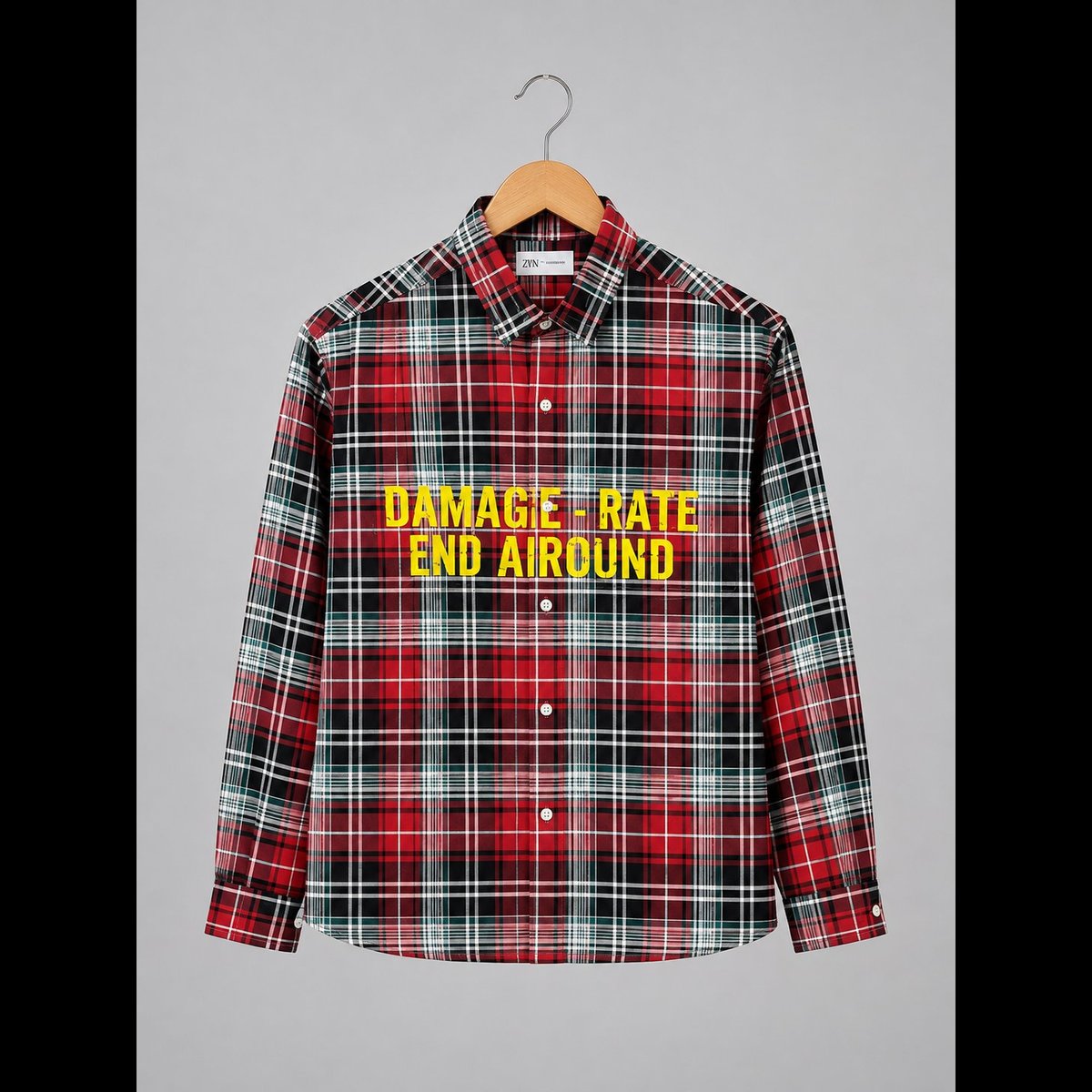 Red Black Plaid Men's Shirt