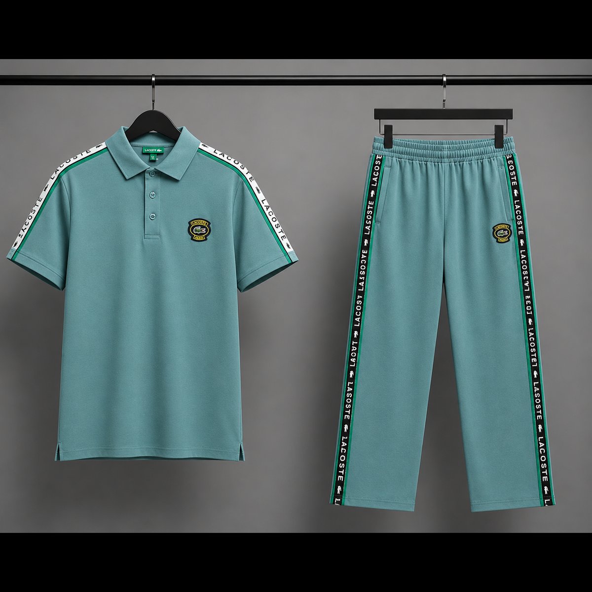 Men's Casual Polo & Track Pants Set