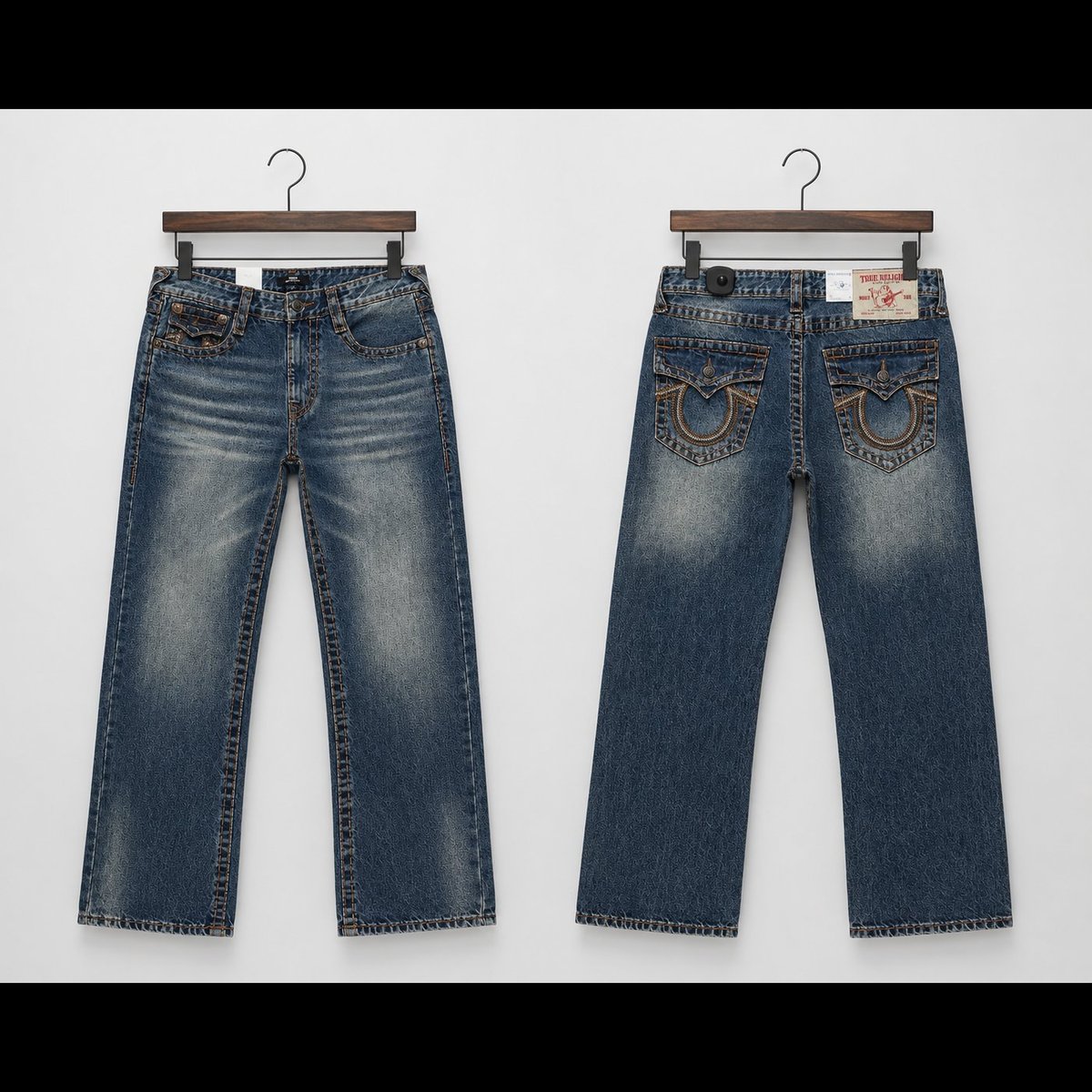 Men's Washed Denim Jeans