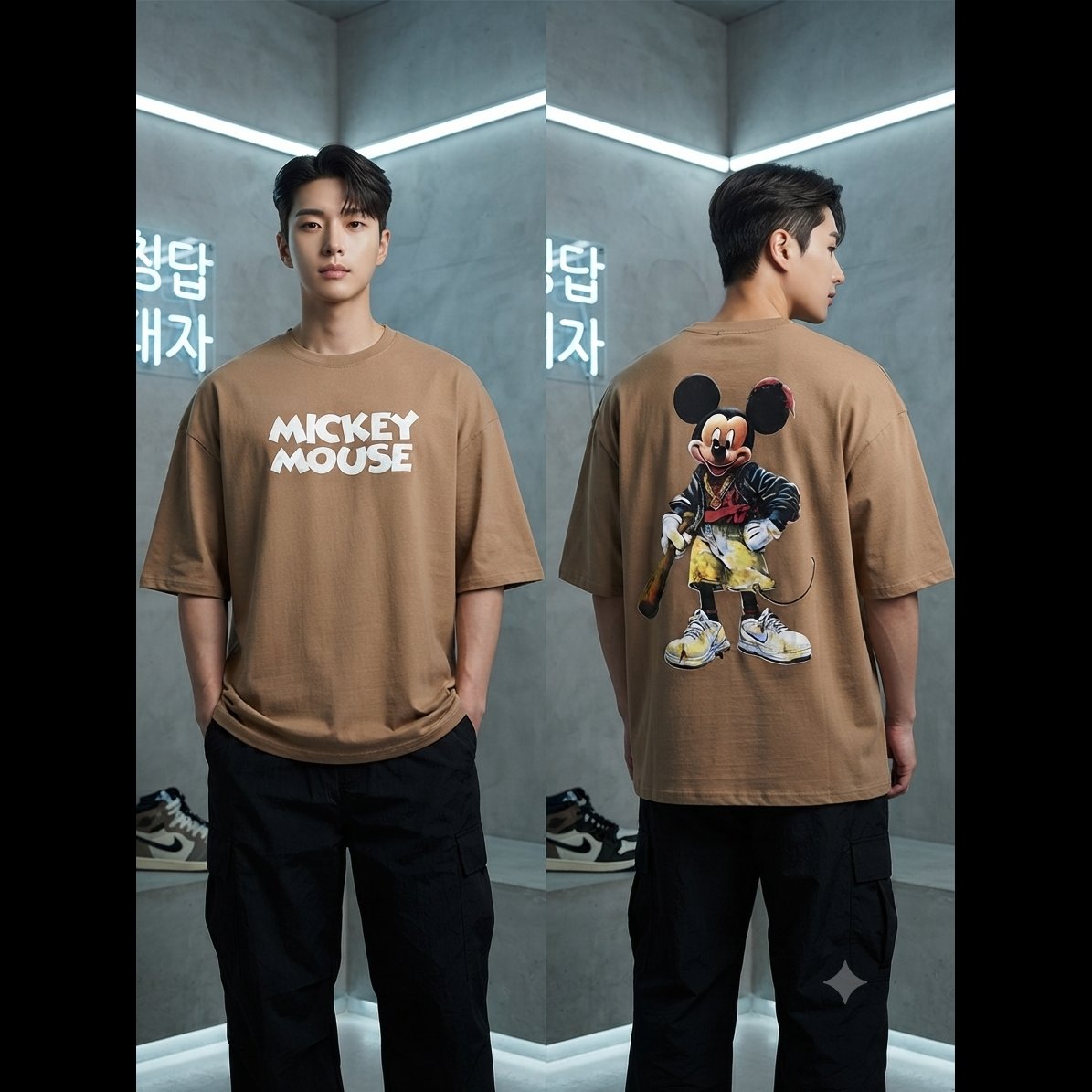 Premium Oversized Mickey Print T-Shirt 2